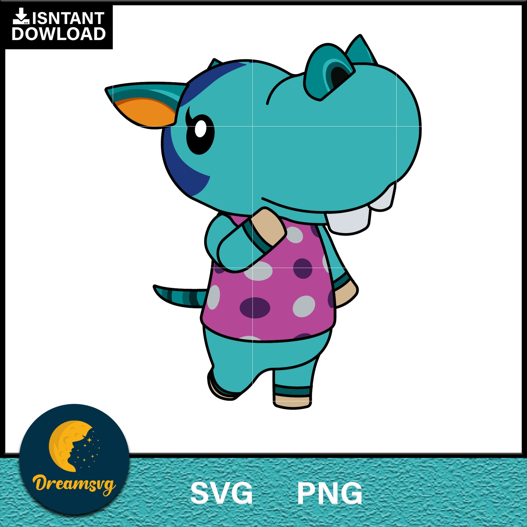 Bertha Animal Crossing Svg, Animal Crossing Svg, Animal Crossing Png, Cartoon svg, svg, png digital file