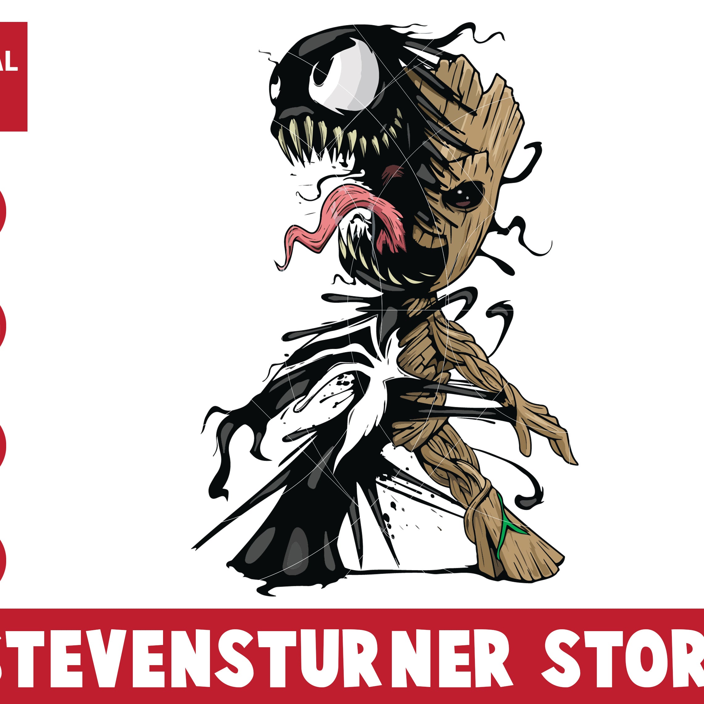 Baby Groot Venom Halloween SVG, Baby Groot Marvel Comics SVG, Venom Movies SVG
