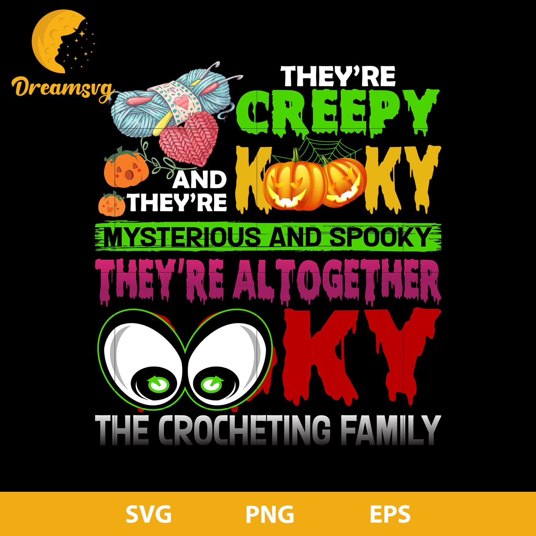 They're creepy and they're kooky svg, Halloween svg, png, dxf, eps digital file.