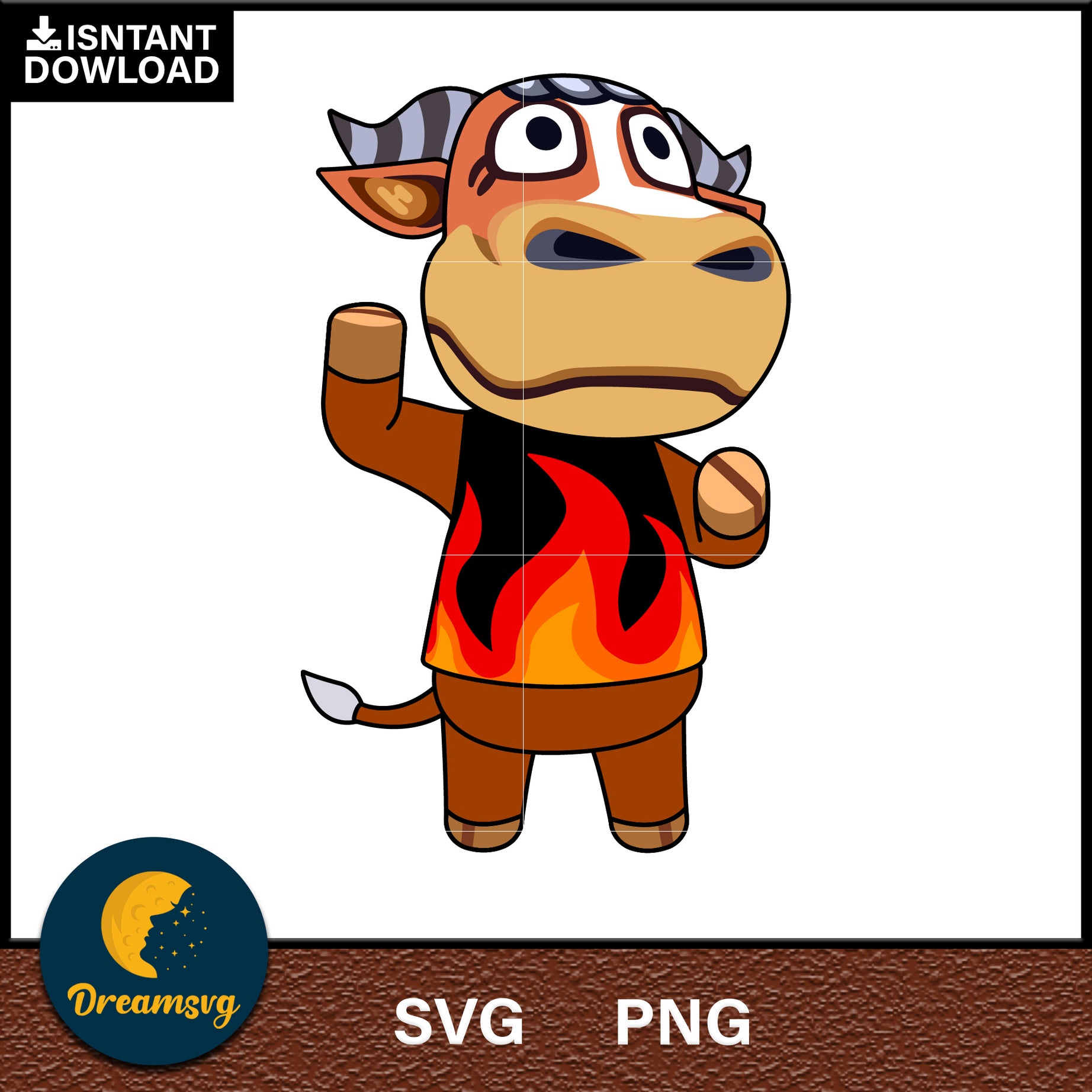 Angus Animal Crossing Svg, Animal Crossing Svg, Animal Crossing Png, Cartoon svg, svg, png digital file