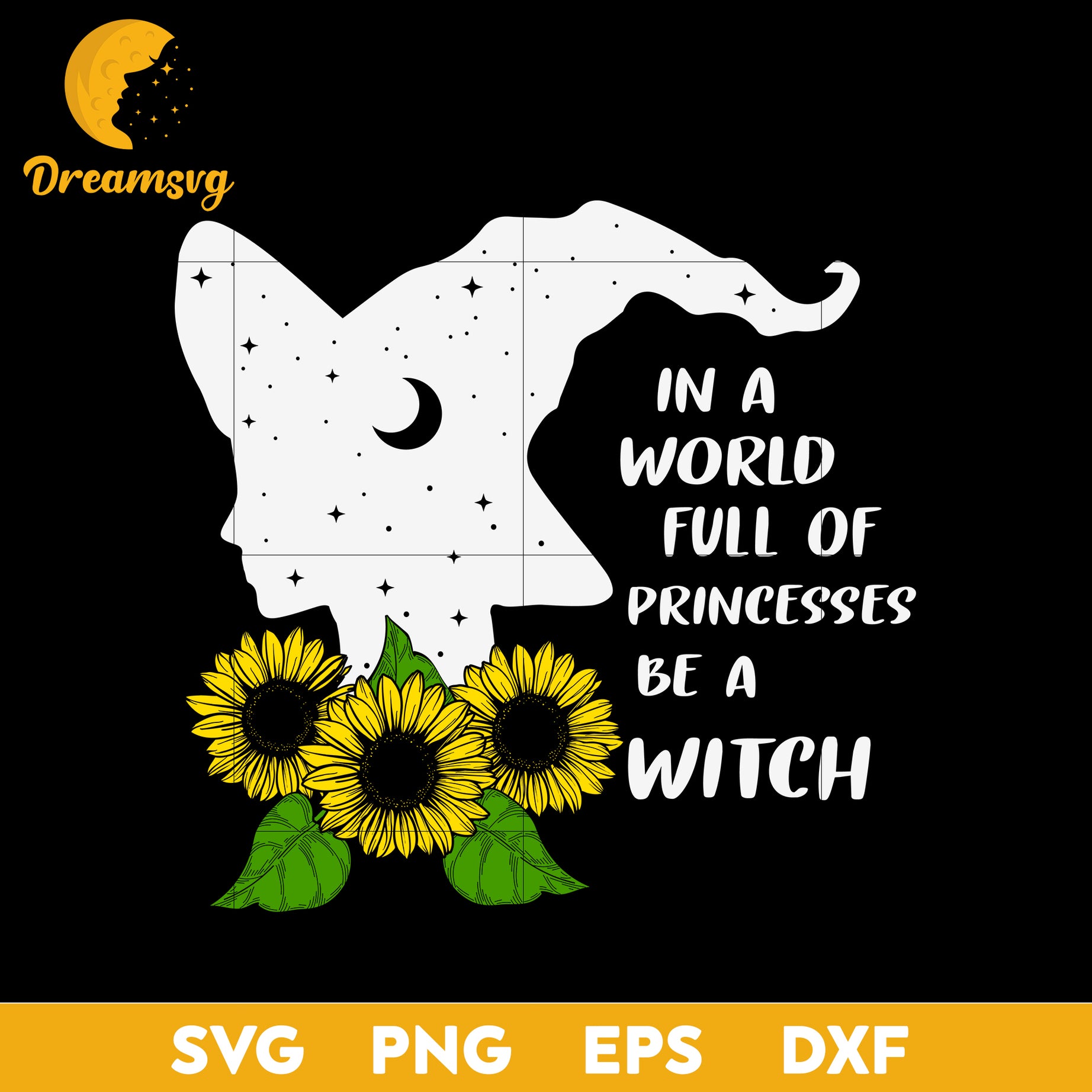 In a world full of princesses be a witch svg, Halloween svg, png, dxf, eps digital file.
