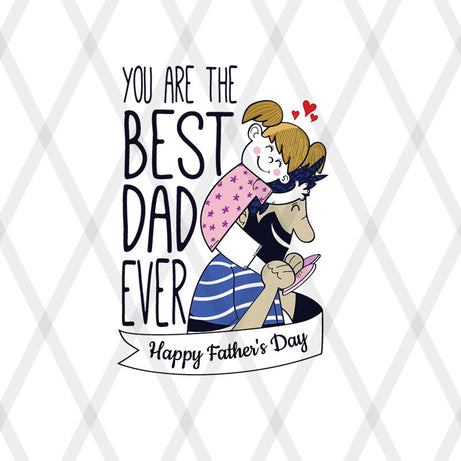 Fathers Day T Shirt Best Dad Ever Father Daughter Love Mens svg, png, dxf, eps digital file FTD08062103