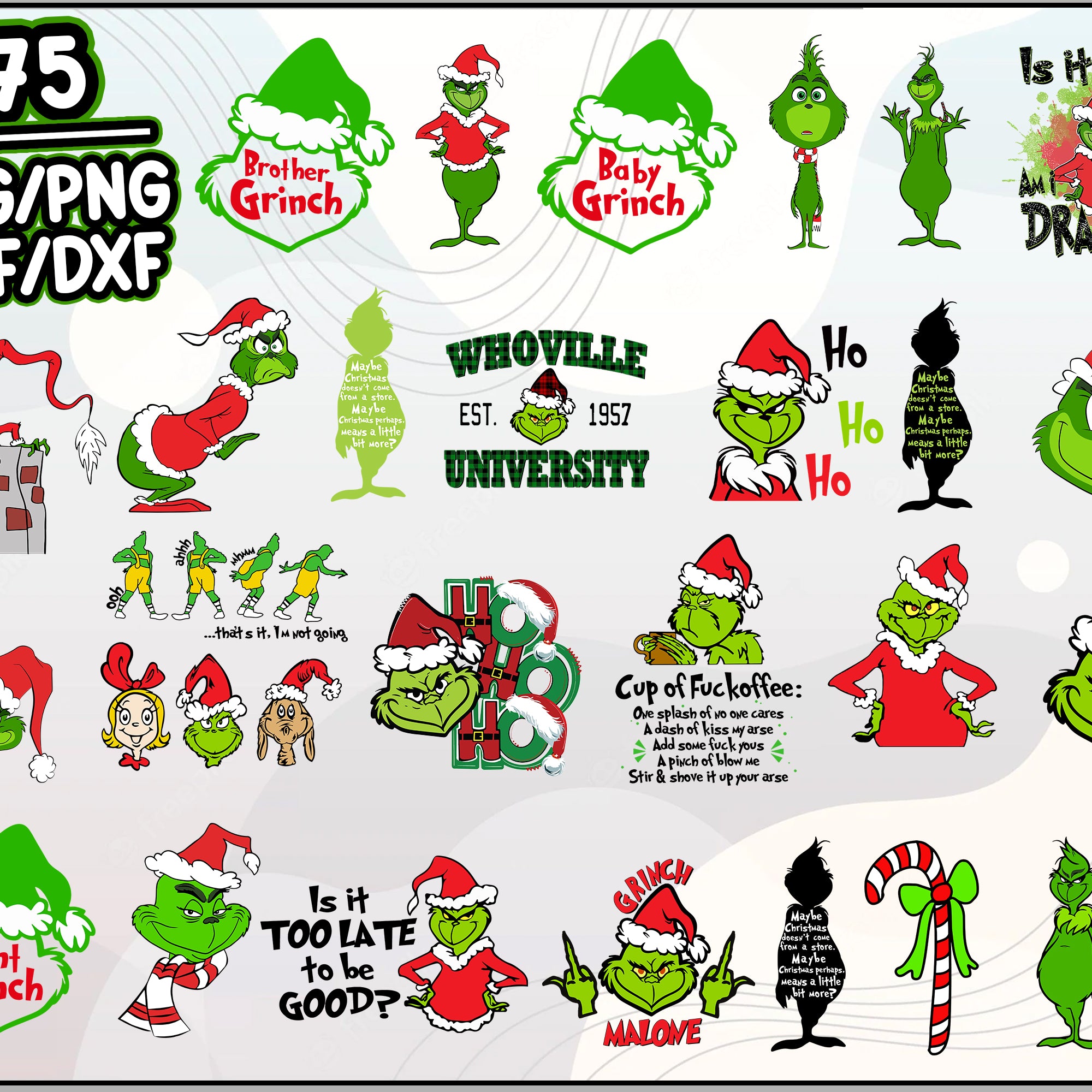 75+ The Grinch Christmas SVG