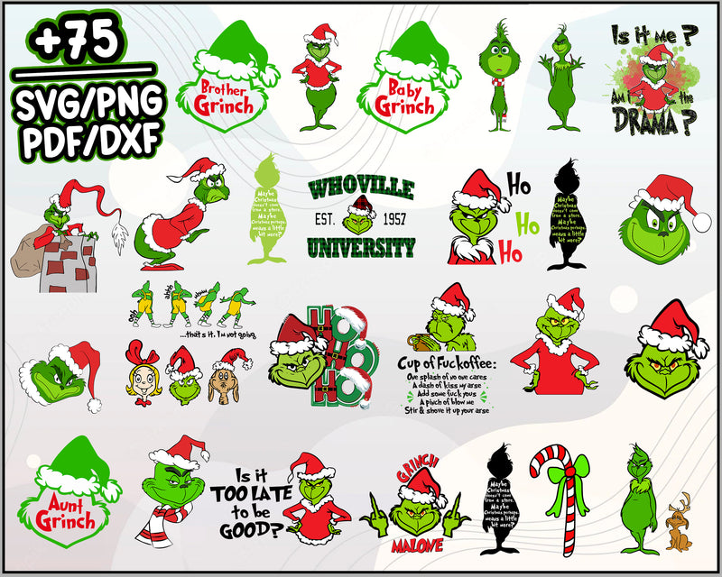 75+ The Grinch Christmas SVG