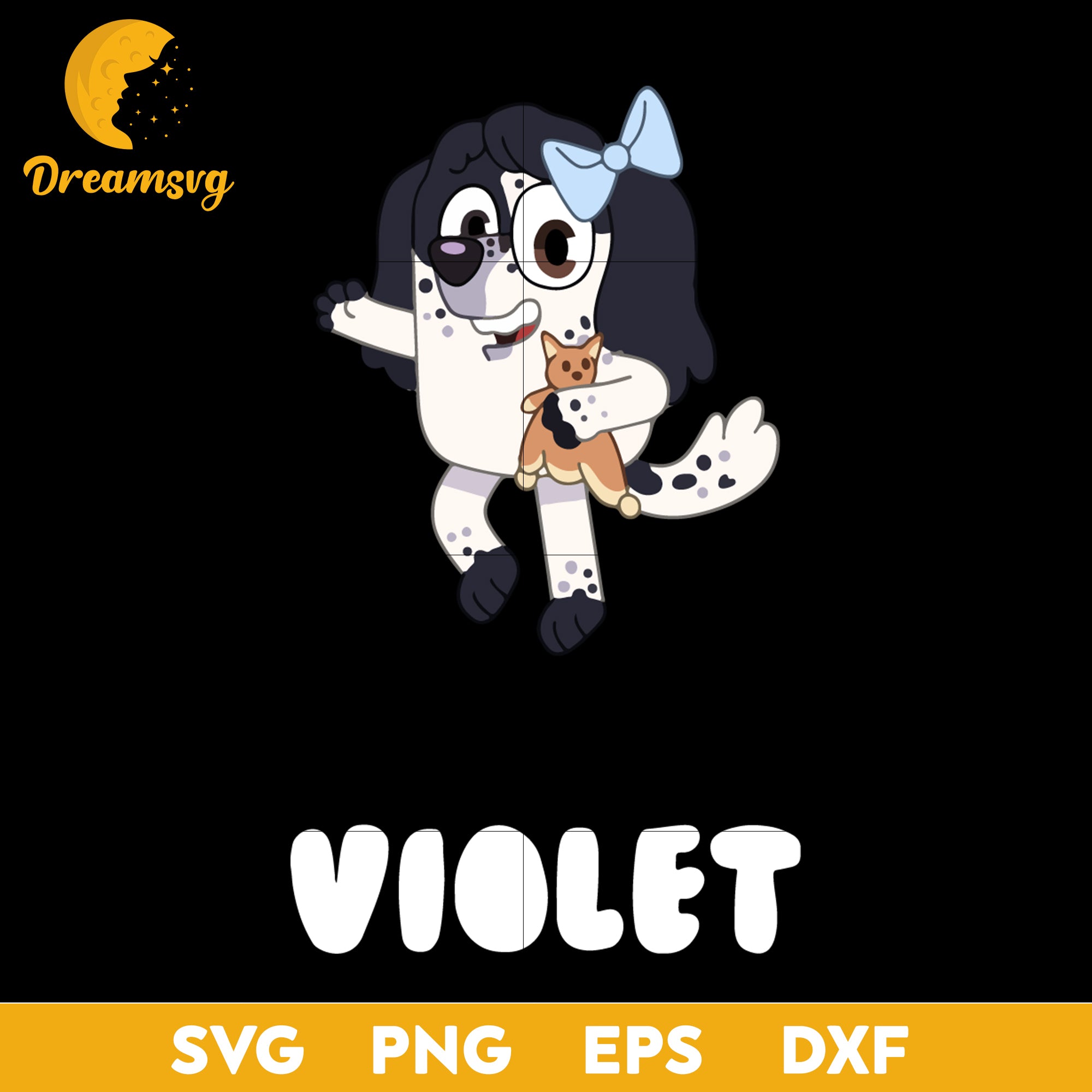 Violet Svg, Bluey svg , cartoon svg, png, dxf, eps digital file.