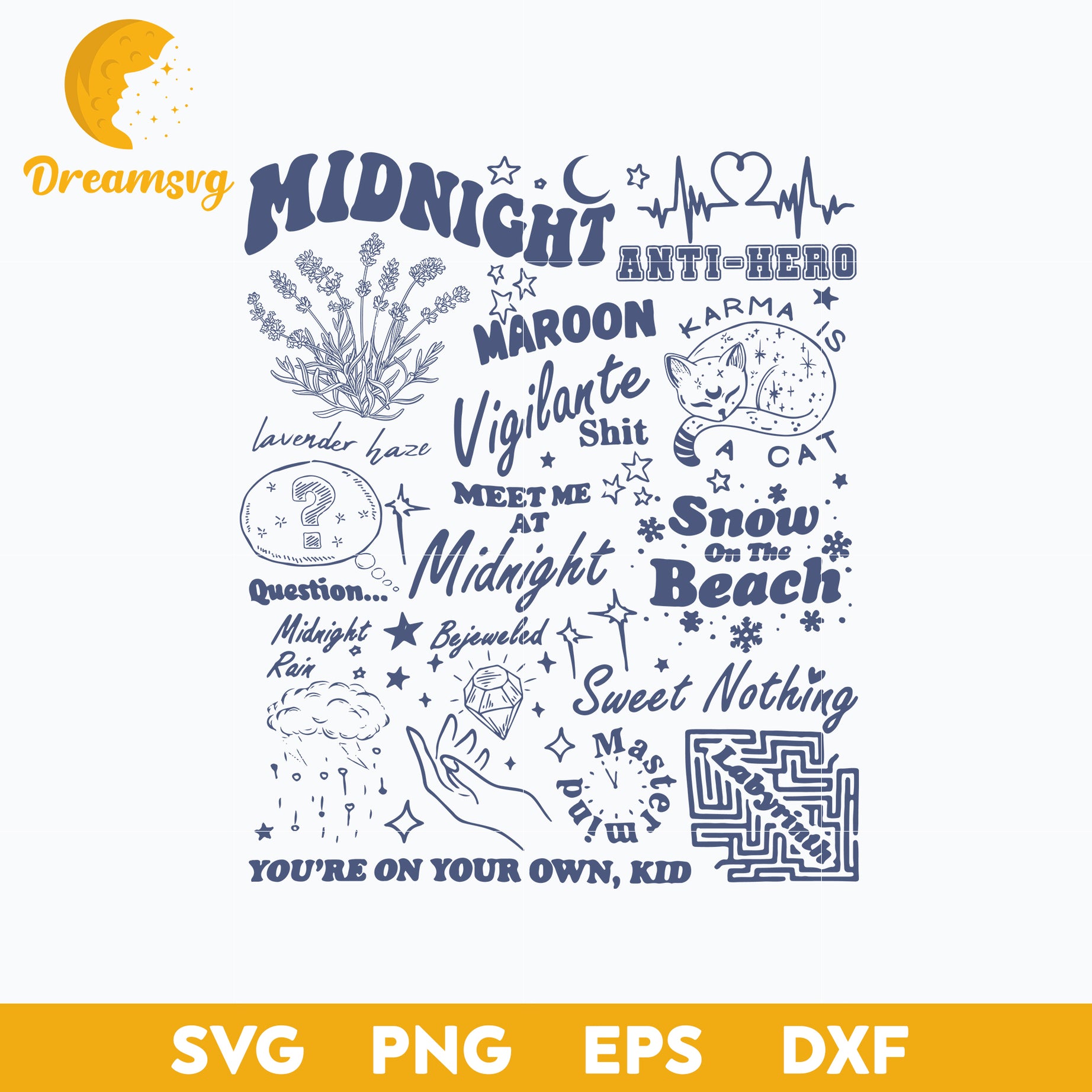 Midnights Swift SVG, Taylor's Midnights SVG, Midnights SVG.