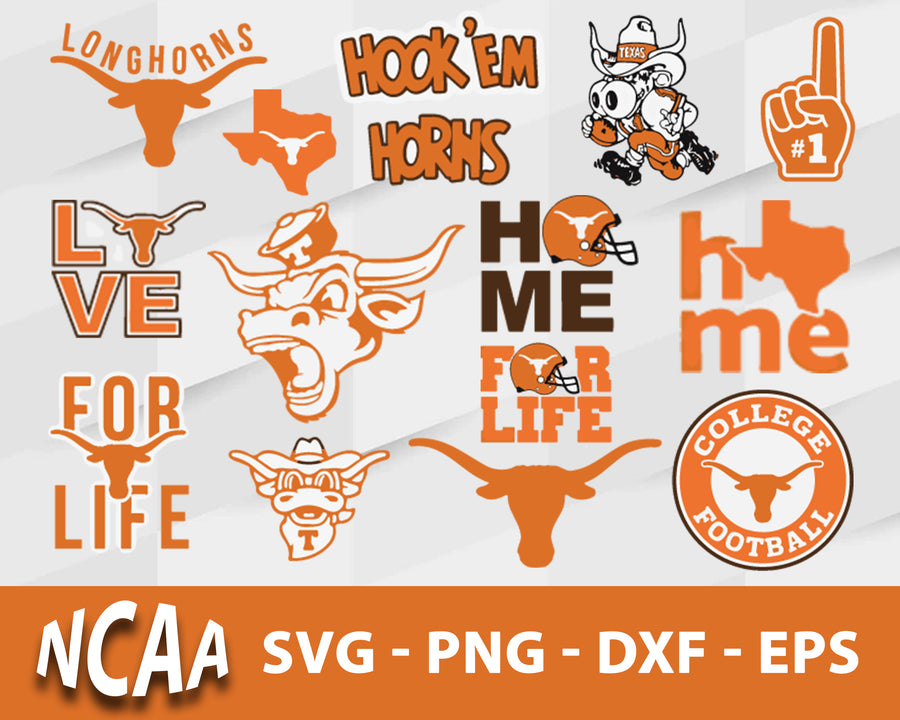 Texas Longhorns Svg Bundle, Texas Longhorns Svg, Sport Svg, Ncaa Svg, Png, Dxf, Eps Digital file.
