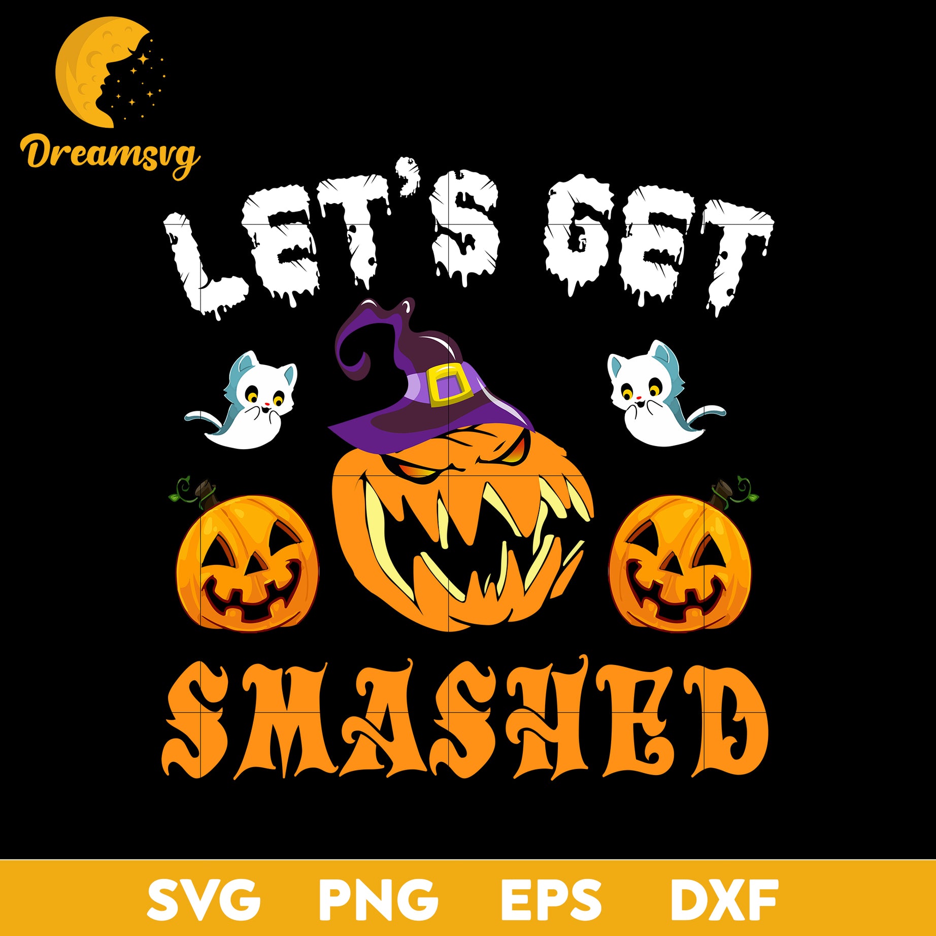 Let's get smashed svg, Halloween svg, png, dxf, eps digital file.