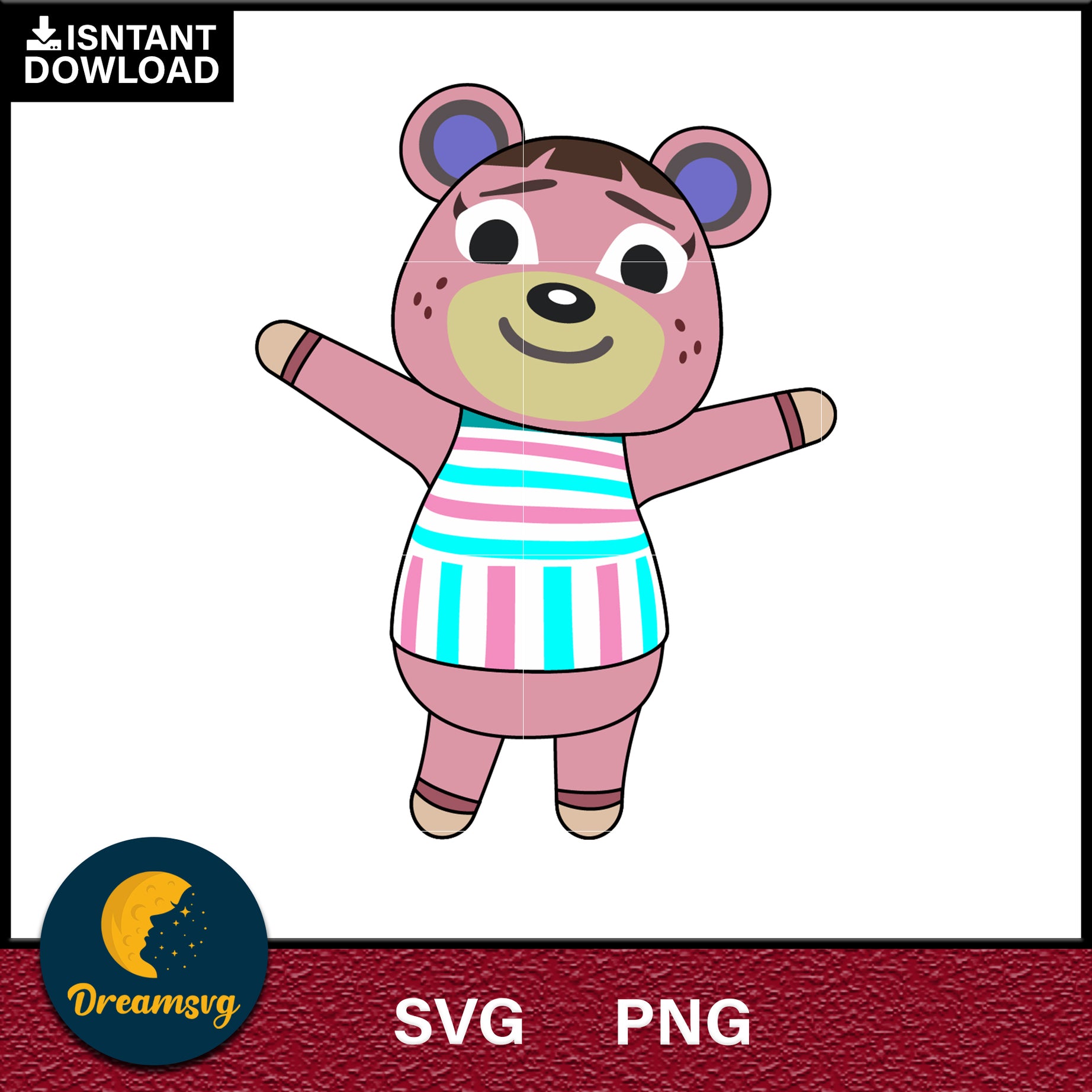 Ursala Animal Crossing Svg, Animal Crossing Svg, Animal Crossing Png, Cartoon svg, svg, png digital file