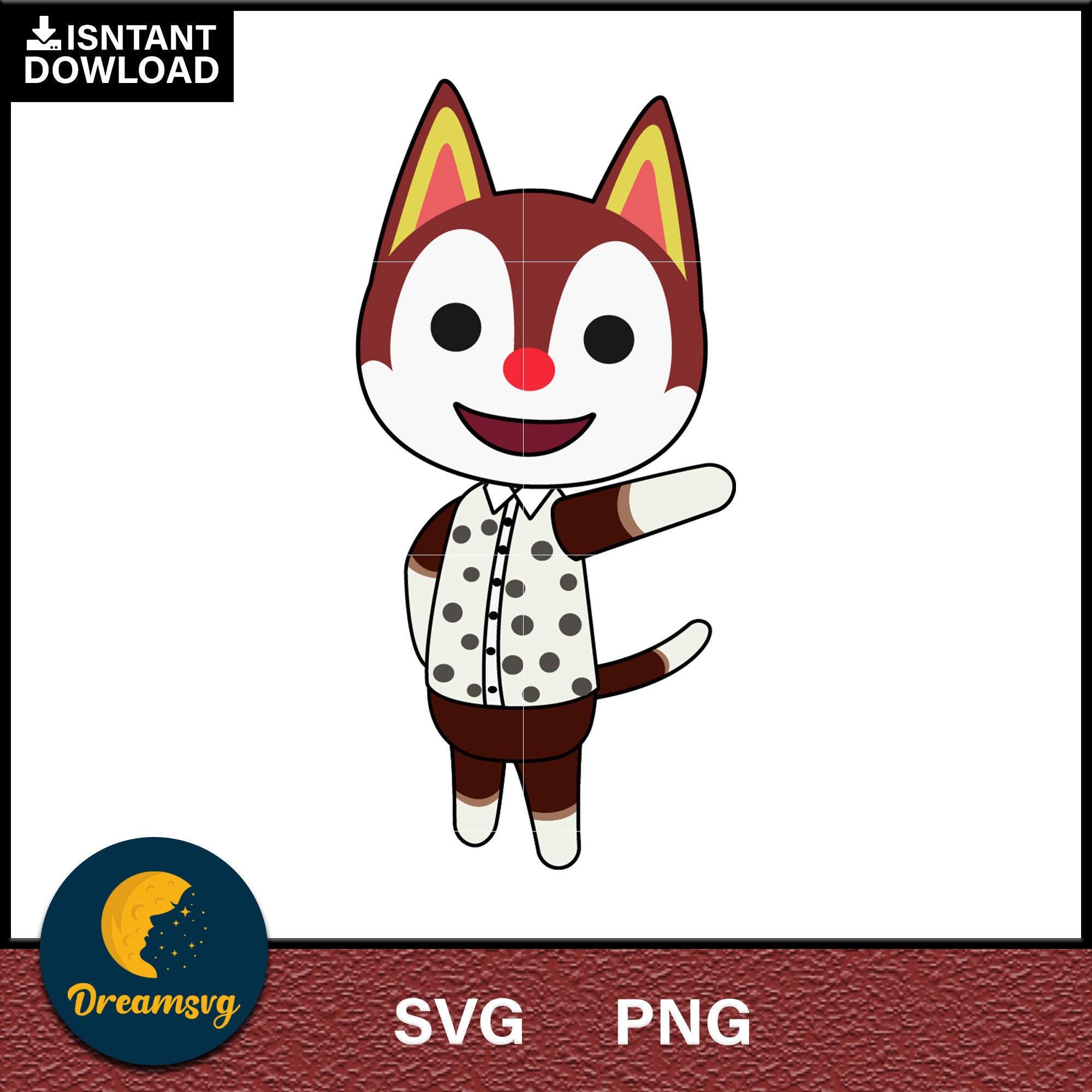 Ruddy Animal Crossing Svg, Animal Crossing Svg, Animal Crossing Png, Cartoon svg, svg, png digital file