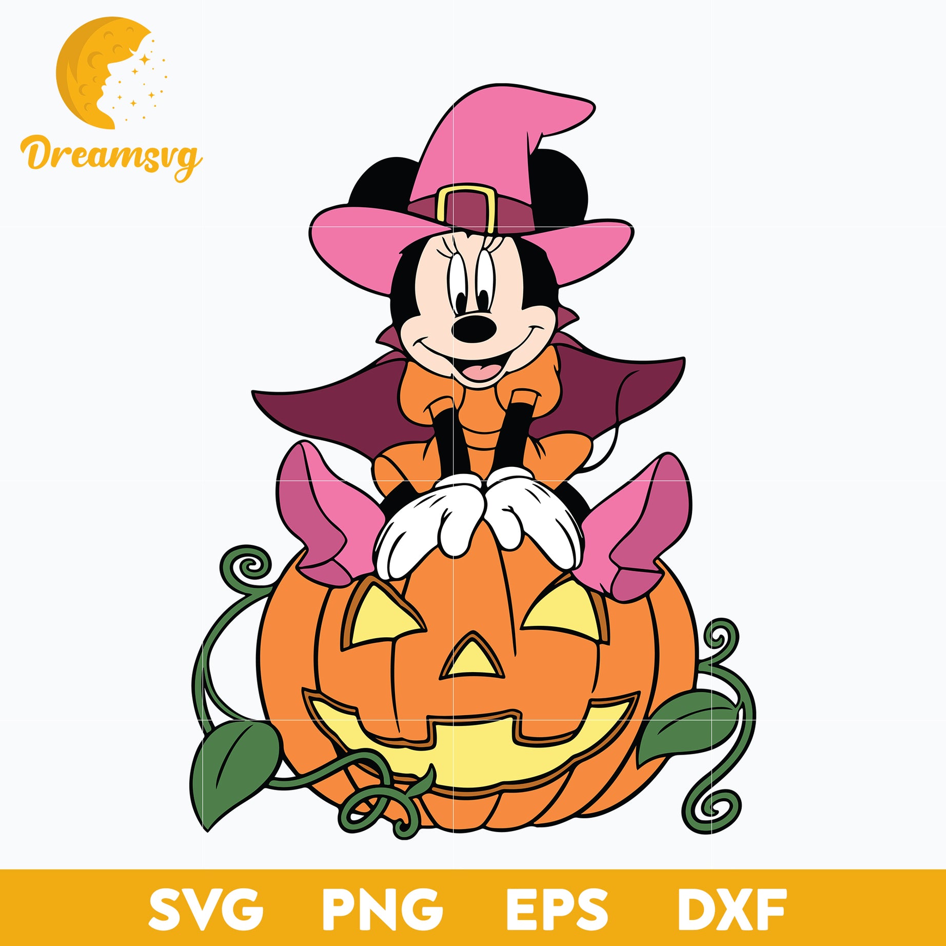 Minnie Mouse Halloween Svg,  Minnie Halloween Svg,  Minnie Svg, Halloween Svg, png, dxf, eps digital file.