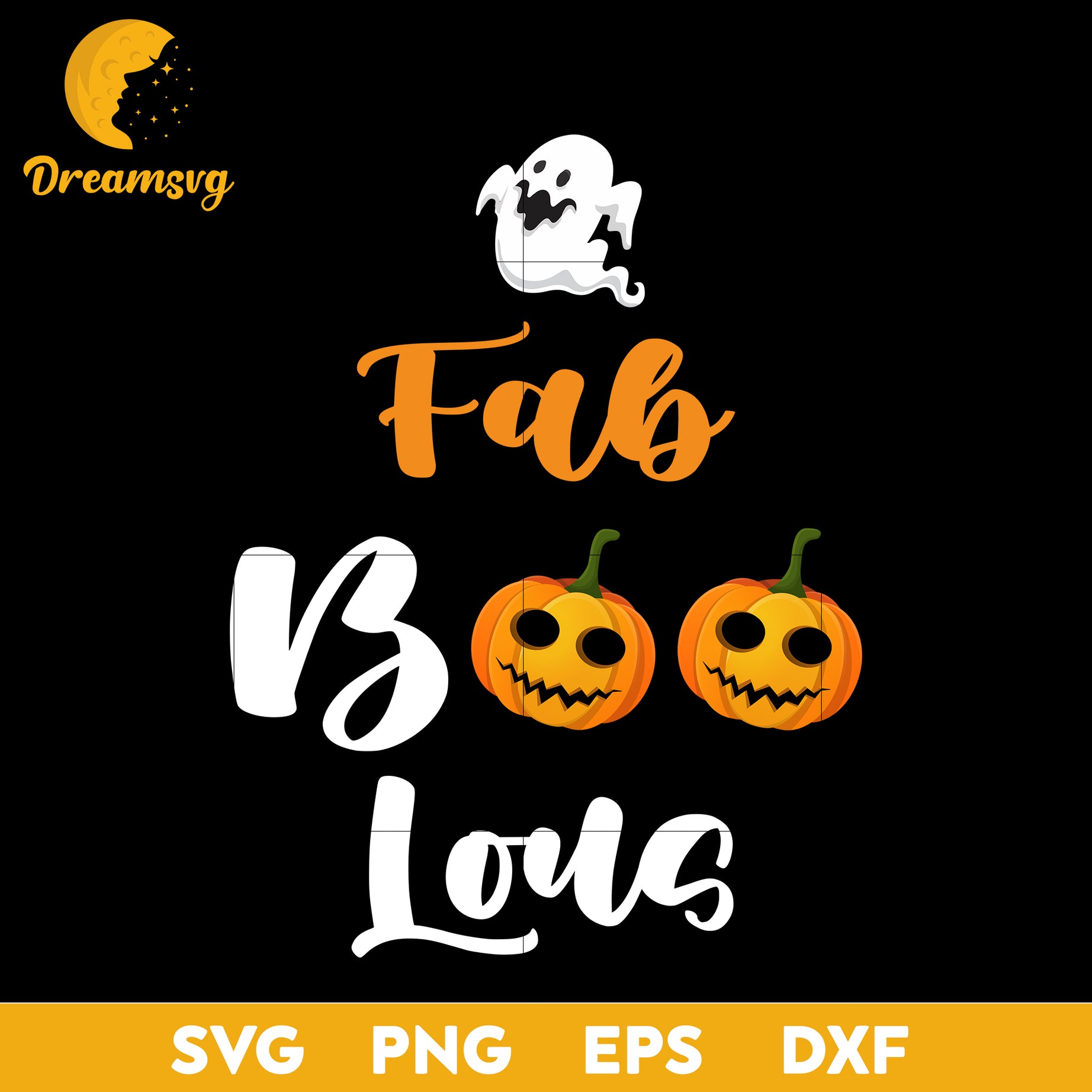 Fab boo lous svg, Halloween svg, png, dxf, eps digital file.