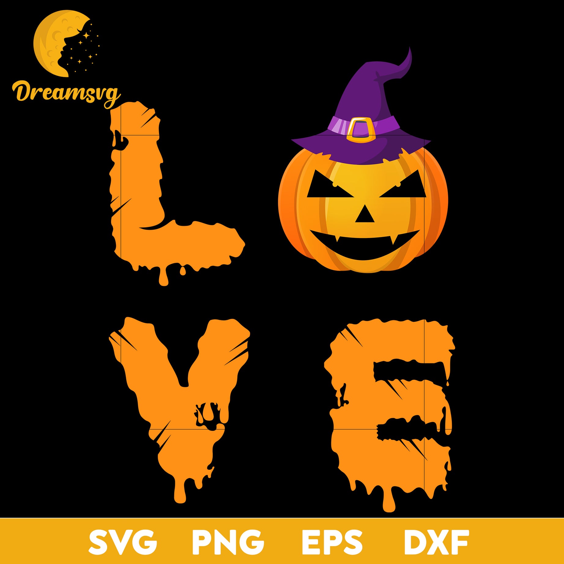 Love halloween svg, Halloween svg, png, dxf, eps digital file.