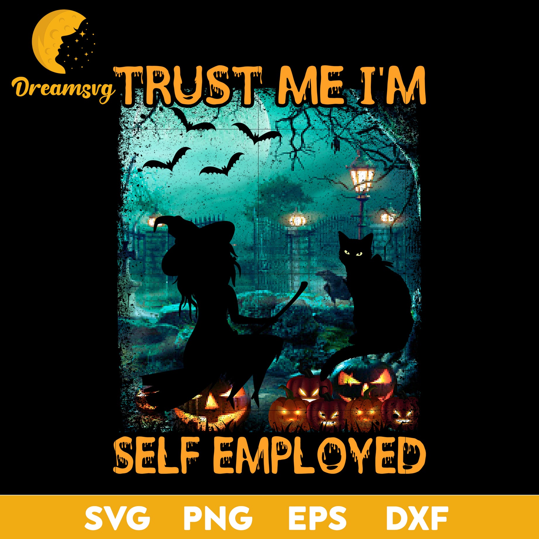Trust me i'm self employed svg, Halloween svg, png, dxf, eps digital file.