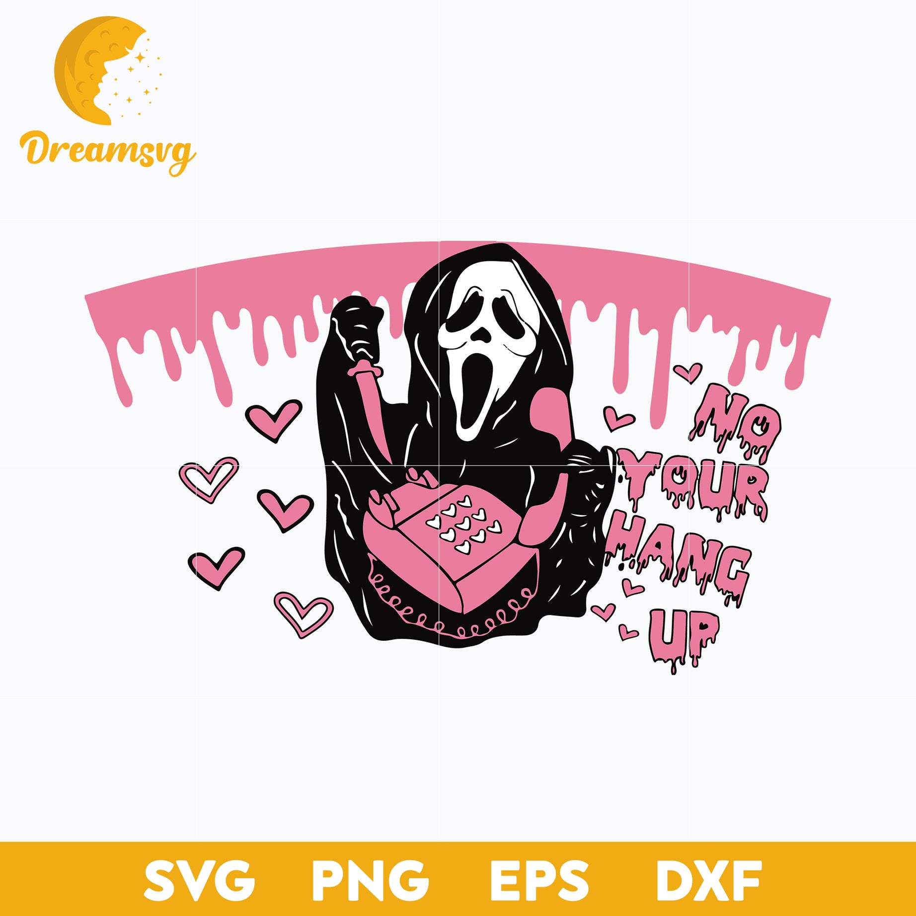 No You Hang Up Svg, Scream Svg, Ghostface Svg, Halloween Svg, png, dxf, eps digital file.