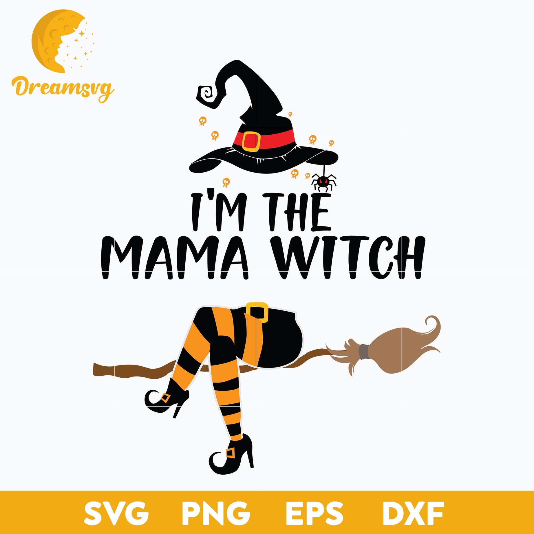I'm the mama witch svg, Halloween svg, png, dxf, eps digital file.