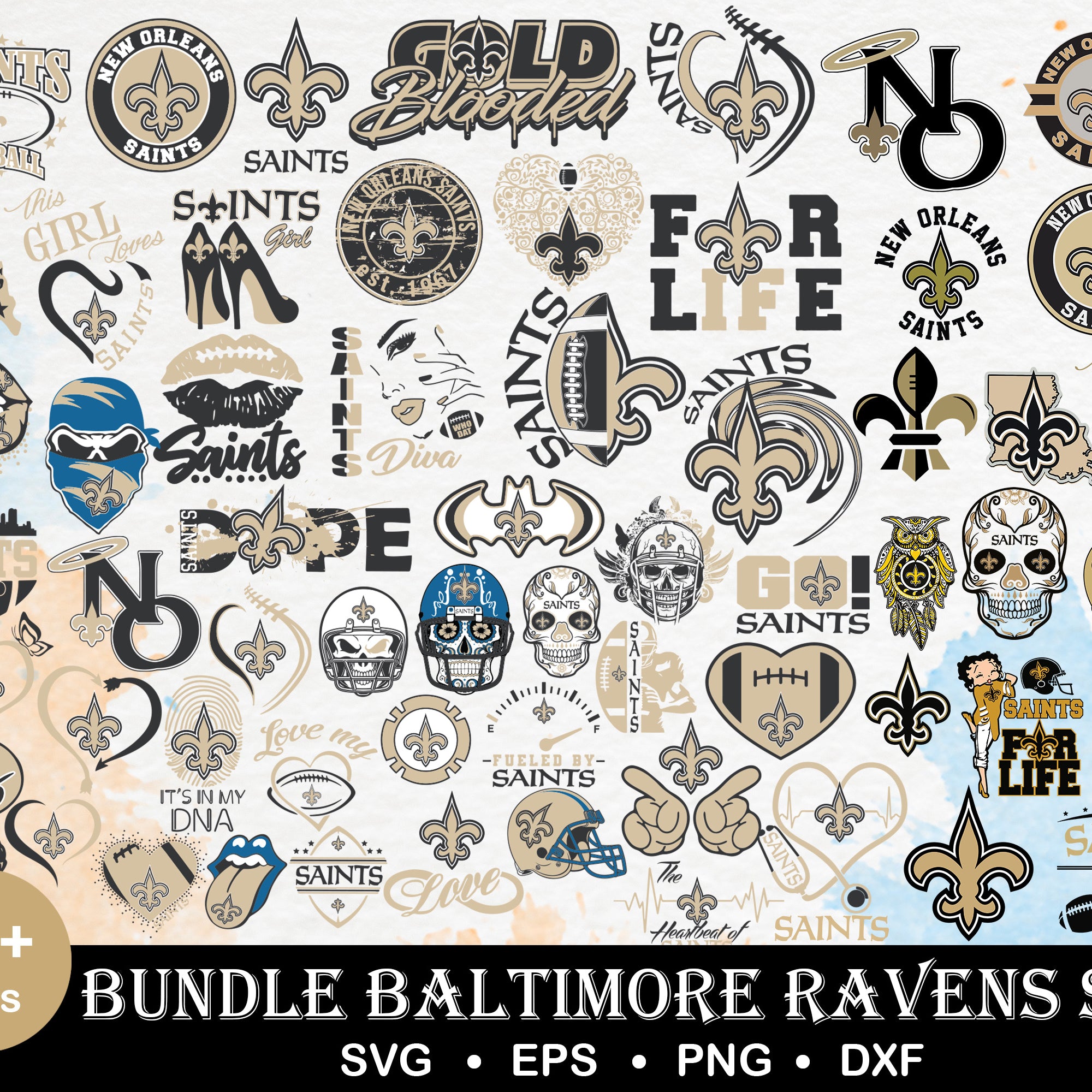 70+ New Orleans Saints Bundle svg, Saints Bundlesvg, Sport svg, Nfl svg, png, dxf, eps digital file