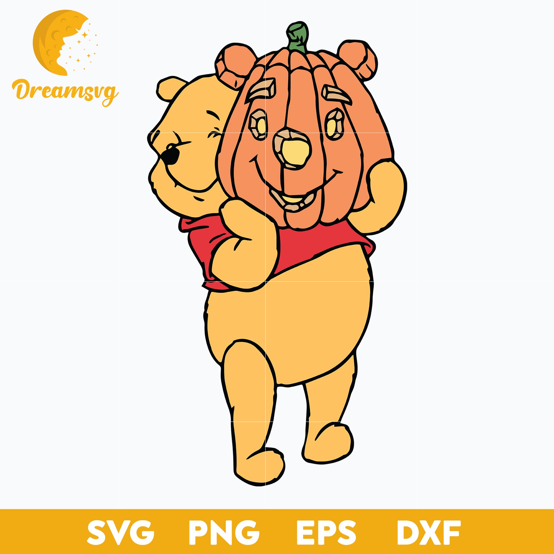 Winnie The Pooh Svg, Winnie The Pooh Halloween Svg, Pooh Bear Halloween Svg , Halloween Svg, png, dxf, eps digital file.