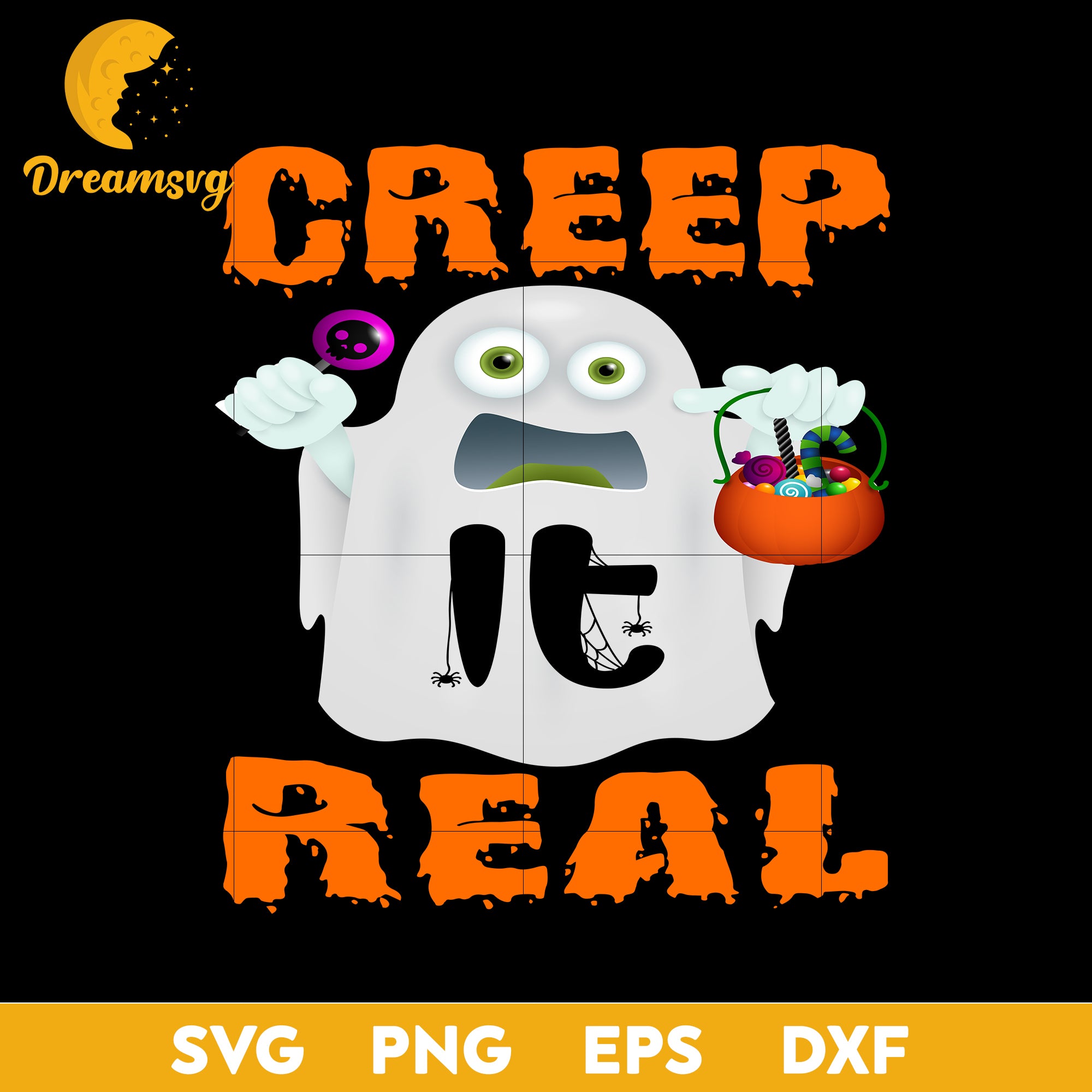 Creep real svg, Halloween svg, png, dxf, eps digital file.