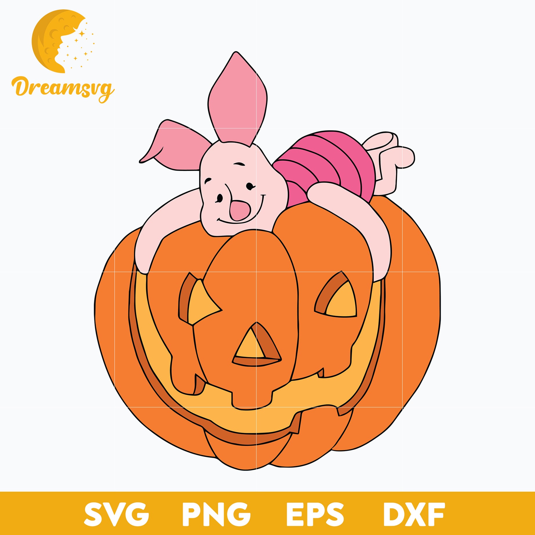 Piglet Halloween Svg, Piglet Svg, Winnie the Pooh, Halloween Svg, png, dxf, eps digital file.