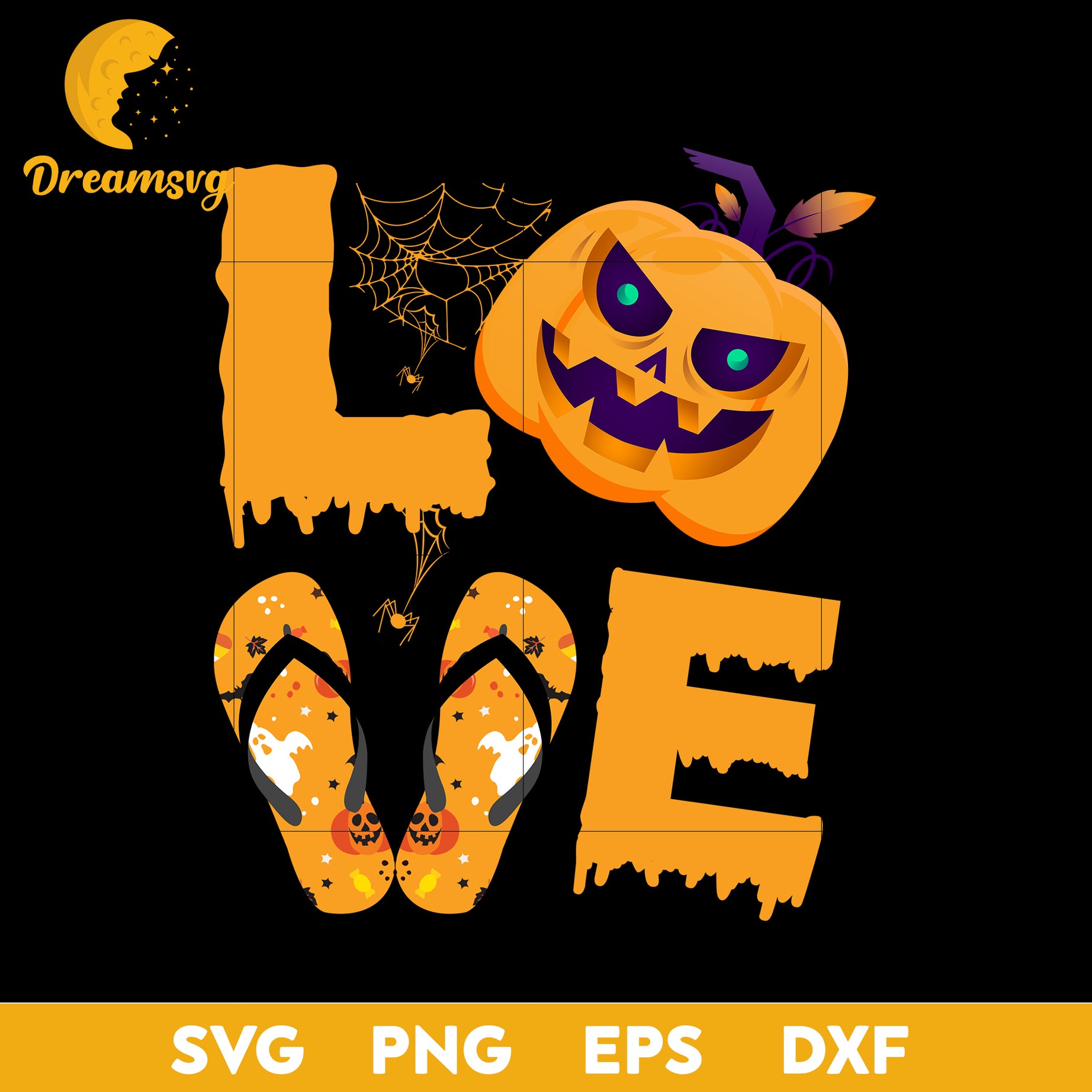 Love Halloween svg, Halloween svg, png, dxf, eps digital file.