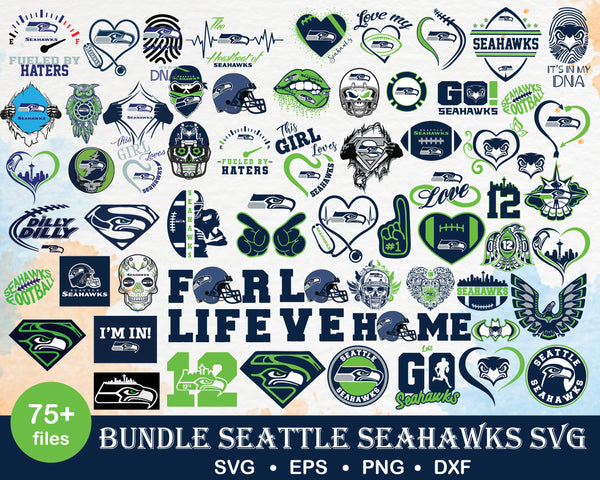 75+ Seattle Seahawks bundle svg, seahawks bundle svg, Nfl svg, png, dxf, eps digital file