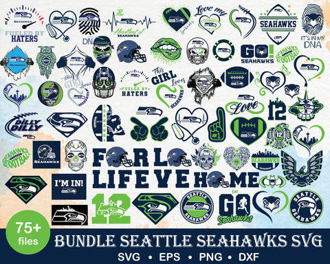 75+ Seattle Seahawks bundle svg, seahawks bundle svg, Nfl svg, png, dxf, eps digital file