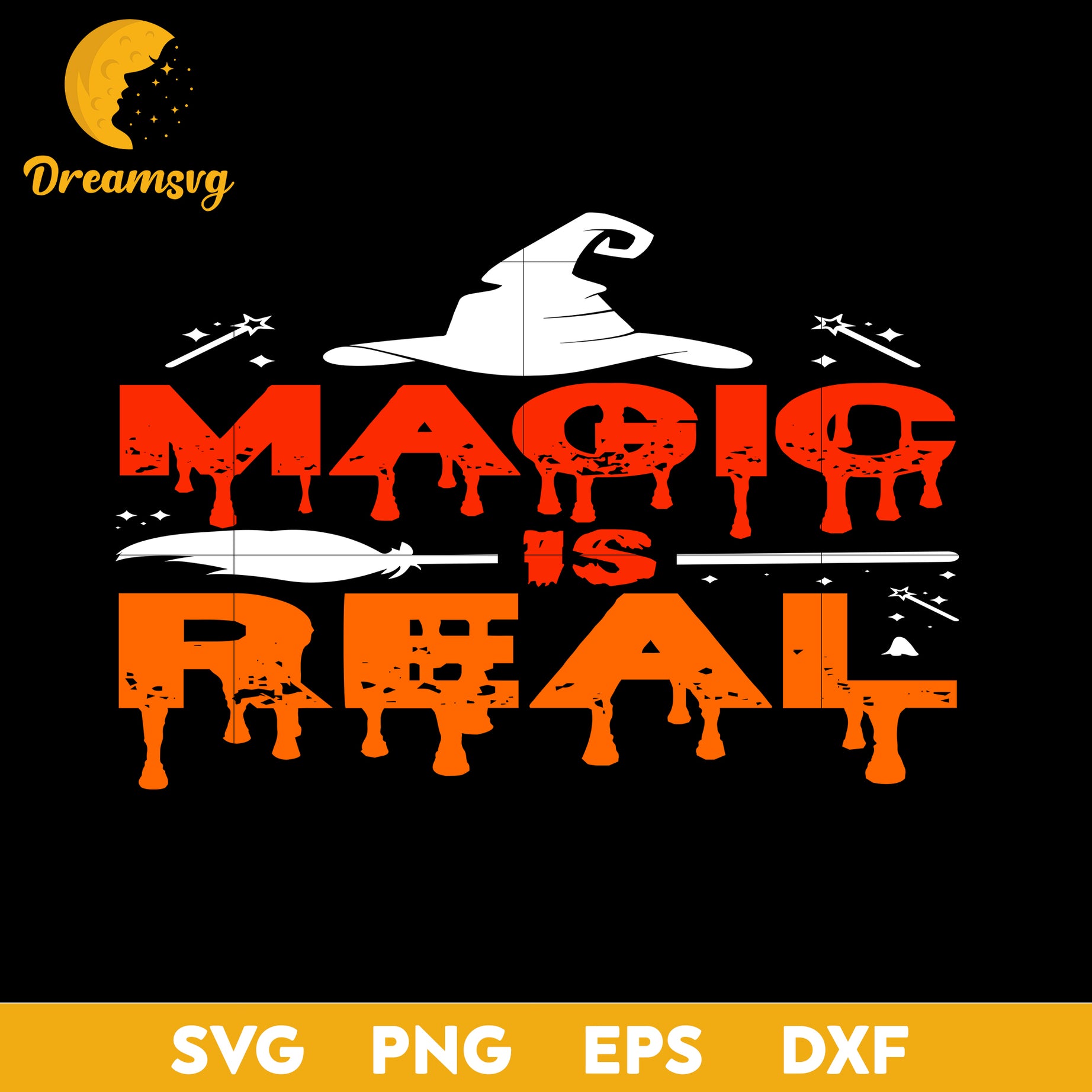 Magic is real svg, Halloween svg, png, dxf, eps digital file.