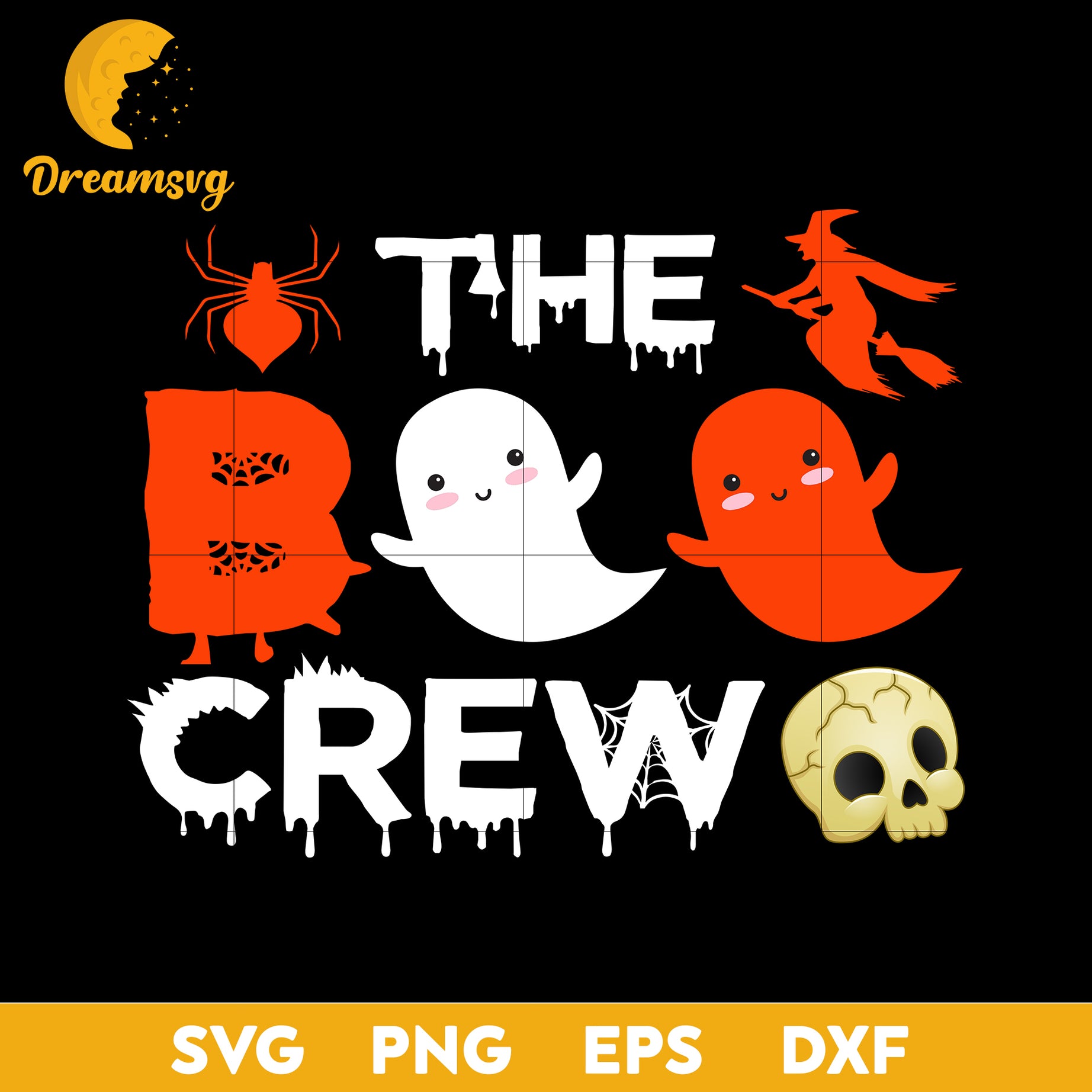 The boo crew svg, Halloween svg, png, dxf, eps digital file.