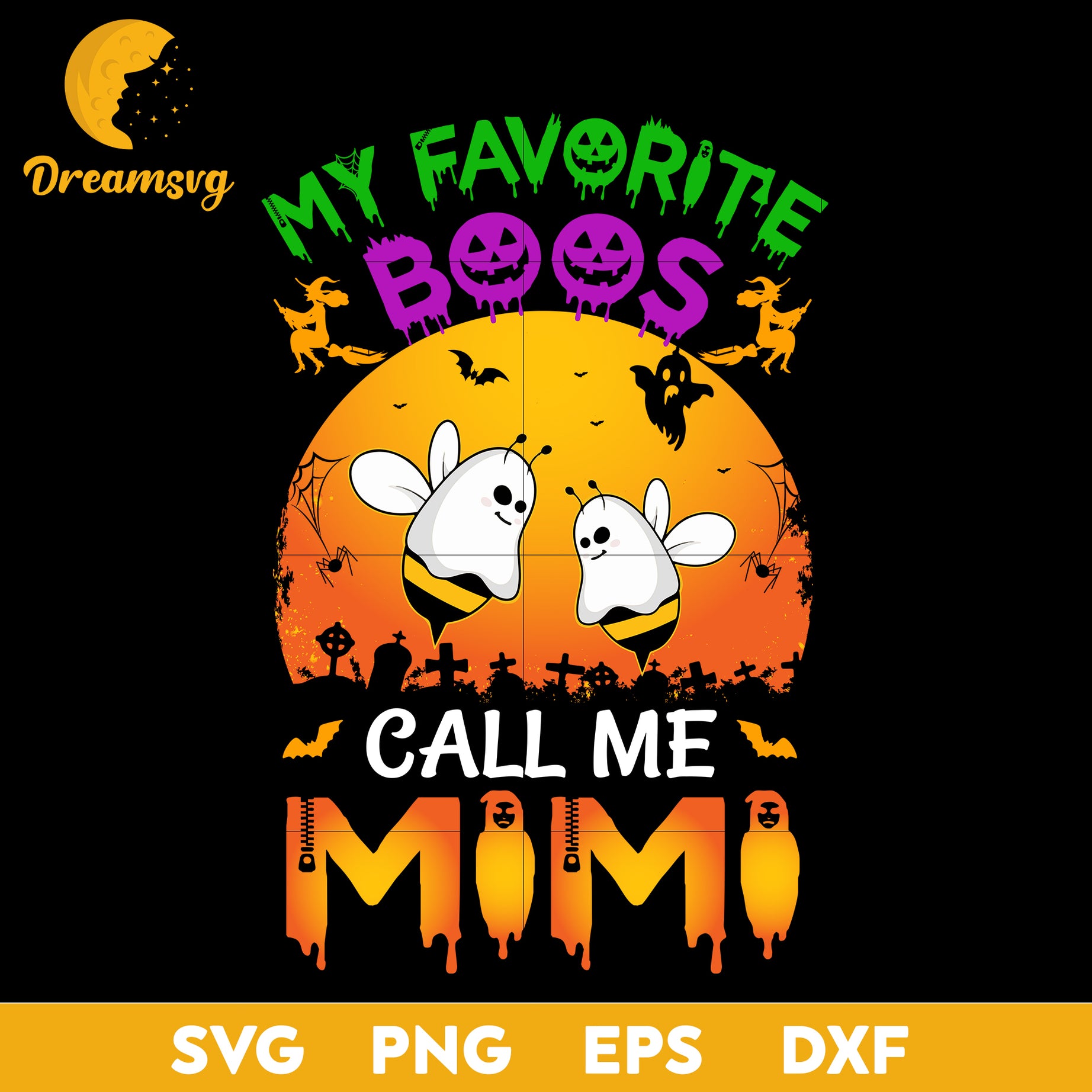 My favorite boos call me minmi Svg, Halloween svg, png, dxf, eps digital file.