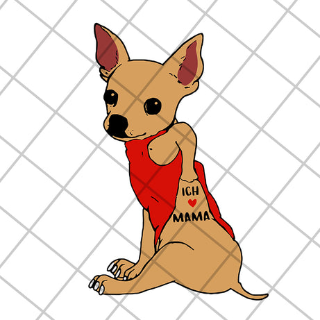 Dog chihuahua love mama svg, Mother's day svg, eps, png, dxf digital file MTD15042115