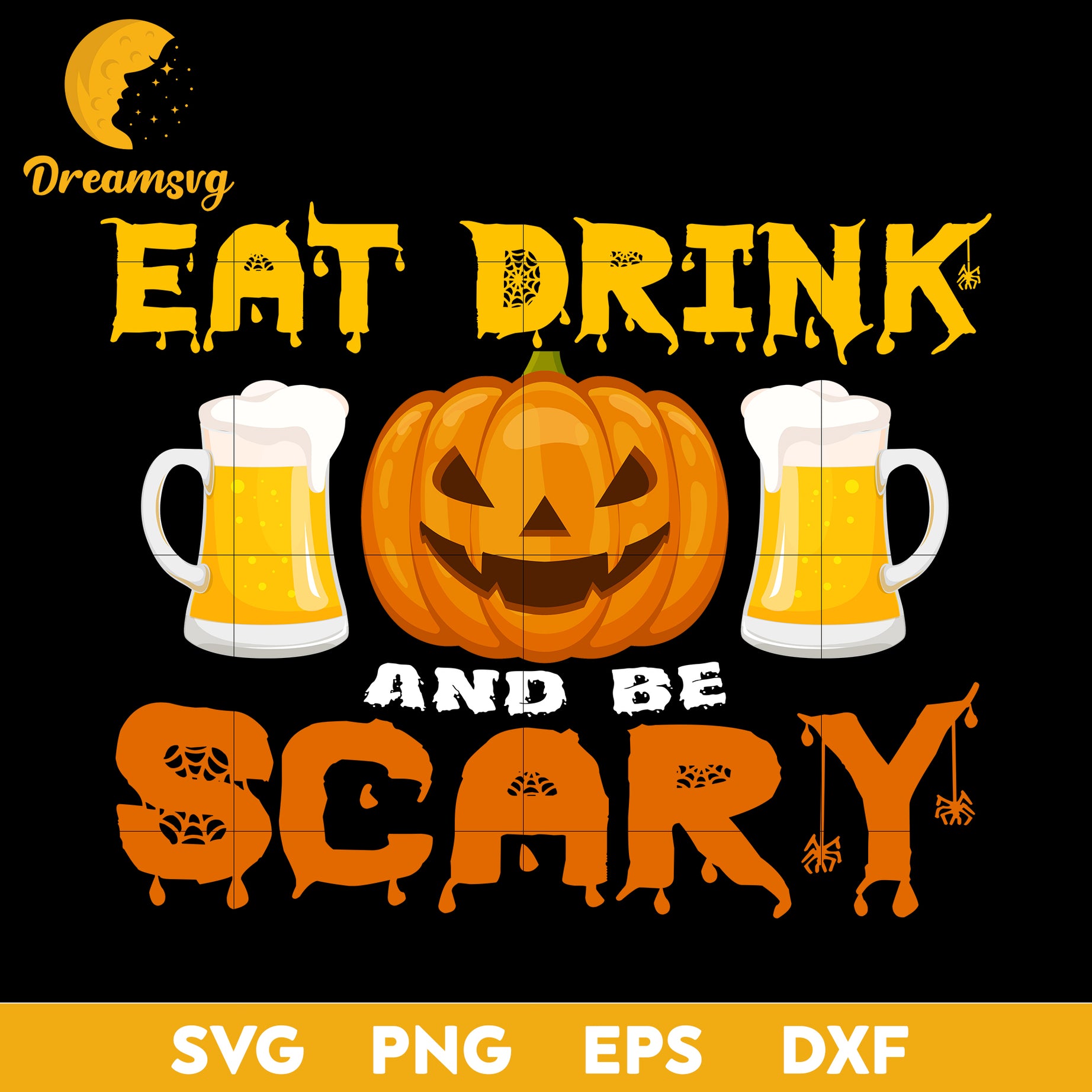 Eat drink and be scary svg, Halloween svg, png, dxf, eps digital file.