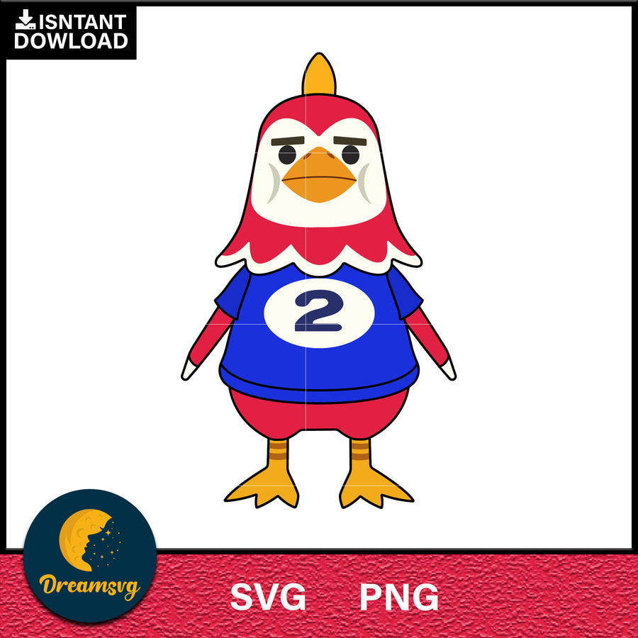 Benedict Animal Crossing Svg, Animal Crossing Svg, Animal Crossing Png, Cartoon svg, svg, png digital file