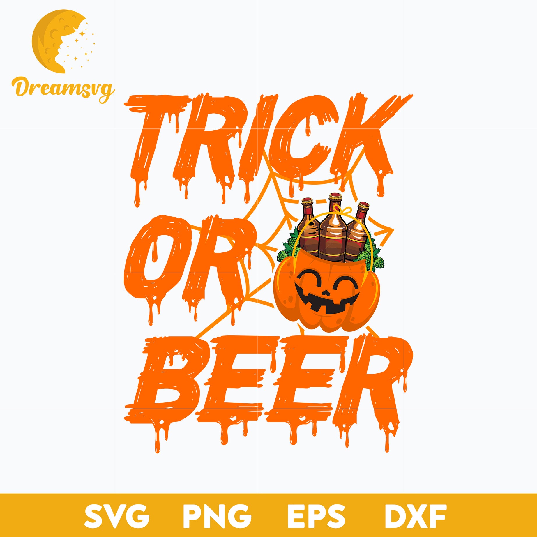 Trick or beer svg, Halloween svg, png, dxf, eps digital file.