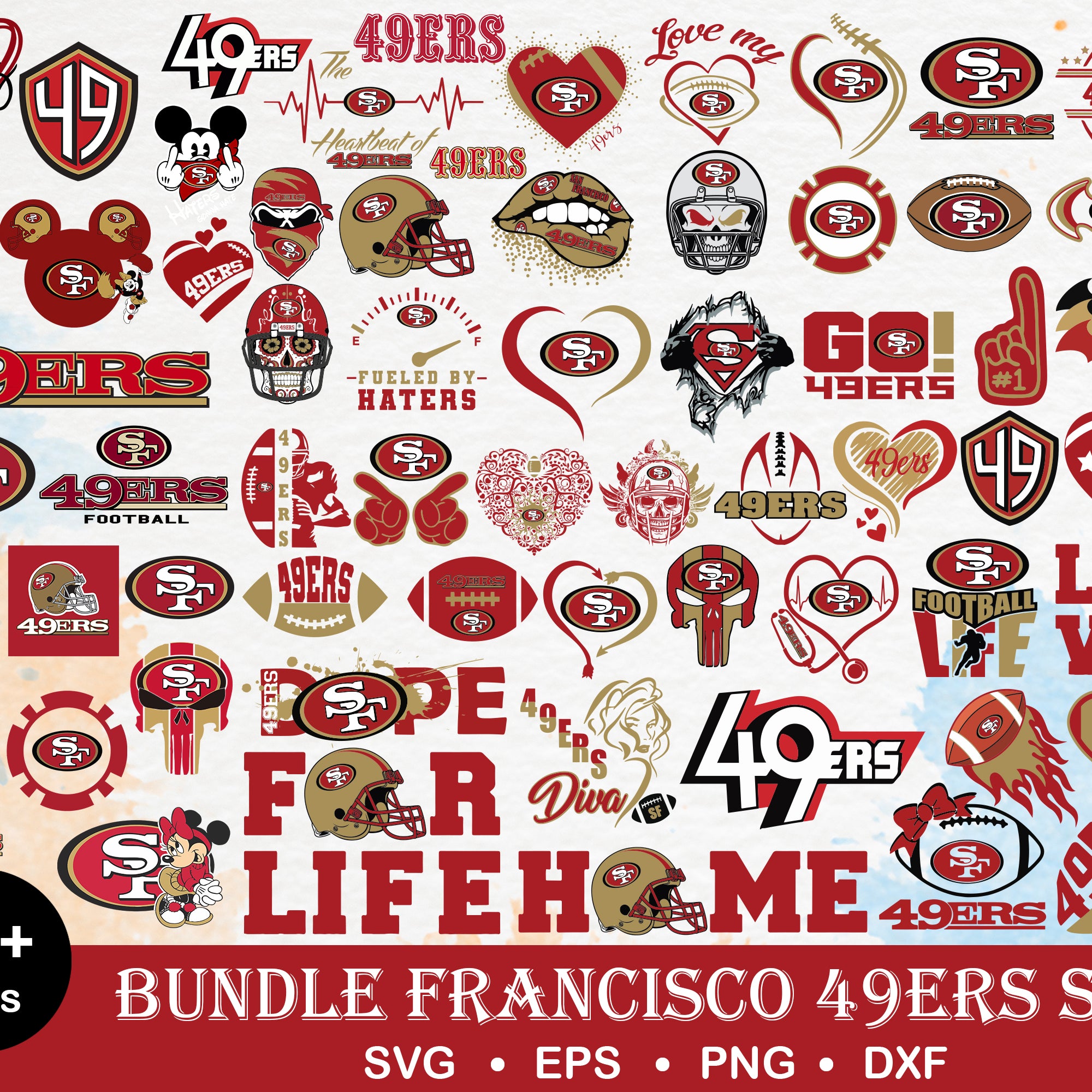80+ San francisco 49ers bundle svg, 49ers bundle svg, Nfl svg, png, dxf, eps digital file NFL0710202050L