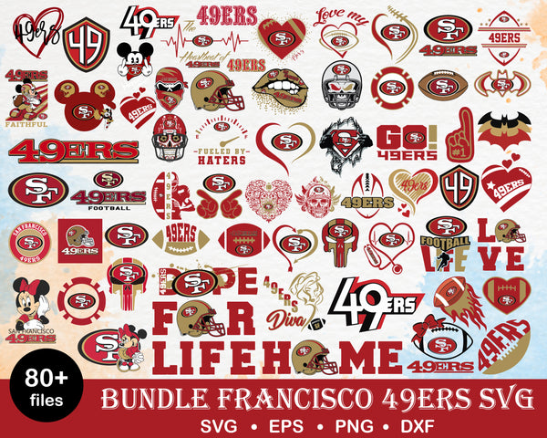 80+ San francisco 49ers bundle svg, 49ers bundle svg, Nfl svg, png, dxf, eps digital file NFL0710202050L