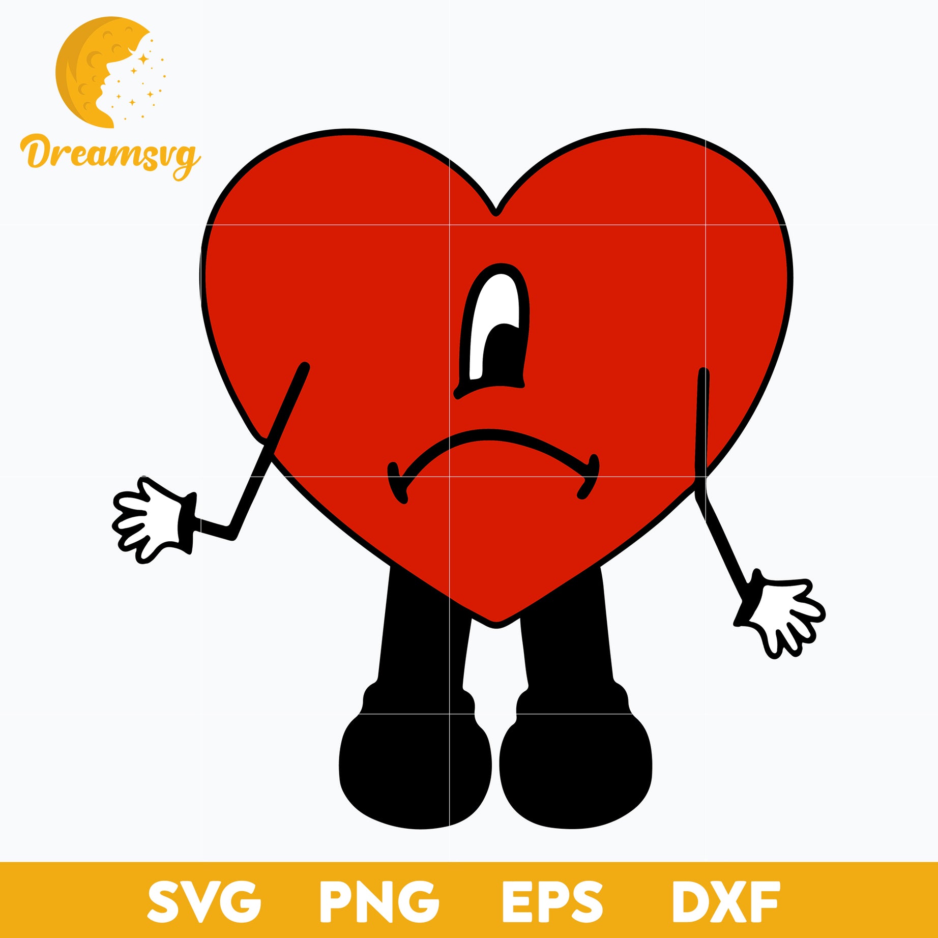 BAD BUNNY Heart Svg, Bad Bunny svg, svg cut files, Un Verano Sin Ti Svg, layered svg, cricut svg, files for cricut, png, dxf, eps digital file.