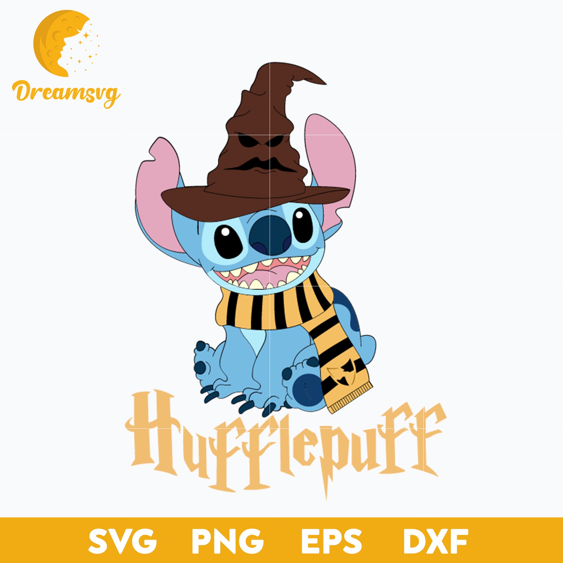 Stitch Hufflepuff SVG, Stitch Halloween SVG, Stitch SVG, Halloween SVG, PNG, DXF, EPS Digital File.