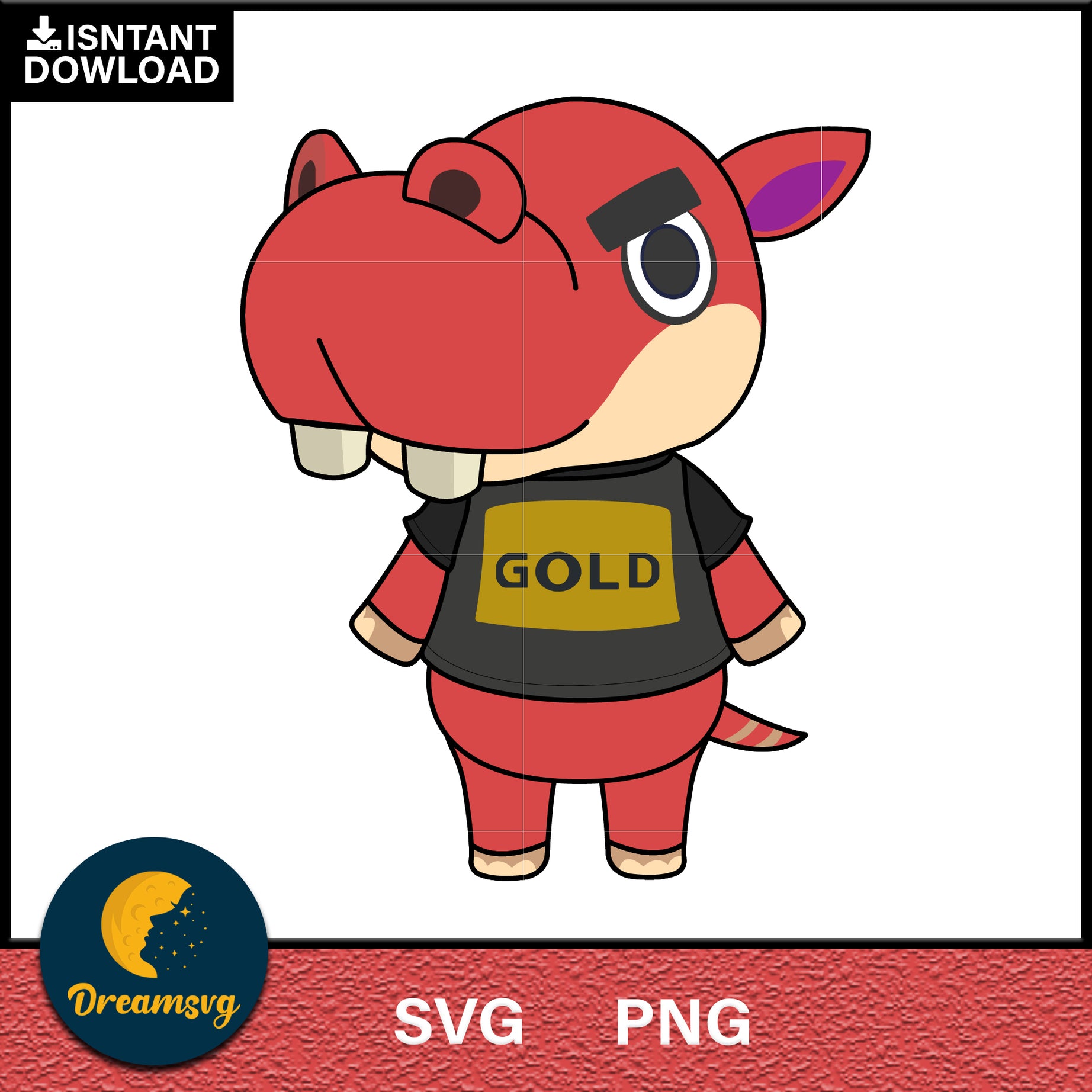 Biff Animal Crossing Svg, Animal Crossing Svg, Animal Crossing Png, Cartoon svg, svg, png digital file