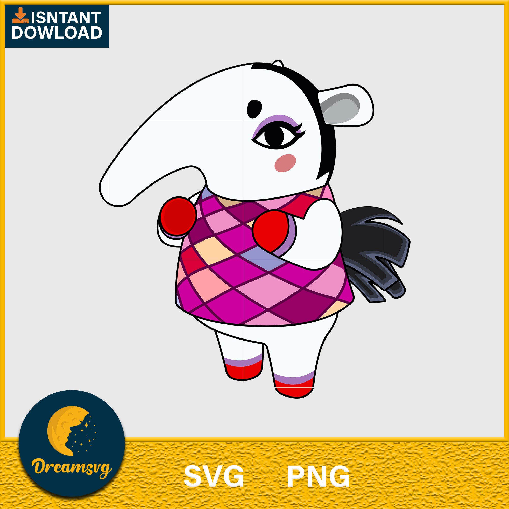 Annalisa Animal Crossing Svg, Animal Crossing Svg, Animal Crossing Png, Cartoon svg, svg, png digital file