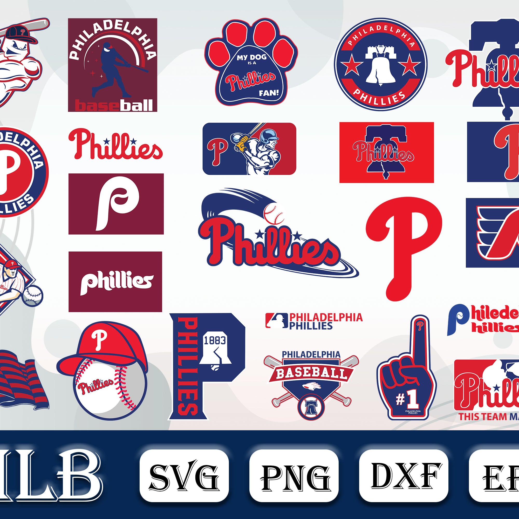 Philadelphia Phillies Bundle SVG, Phillies SVG, MLB SVG.