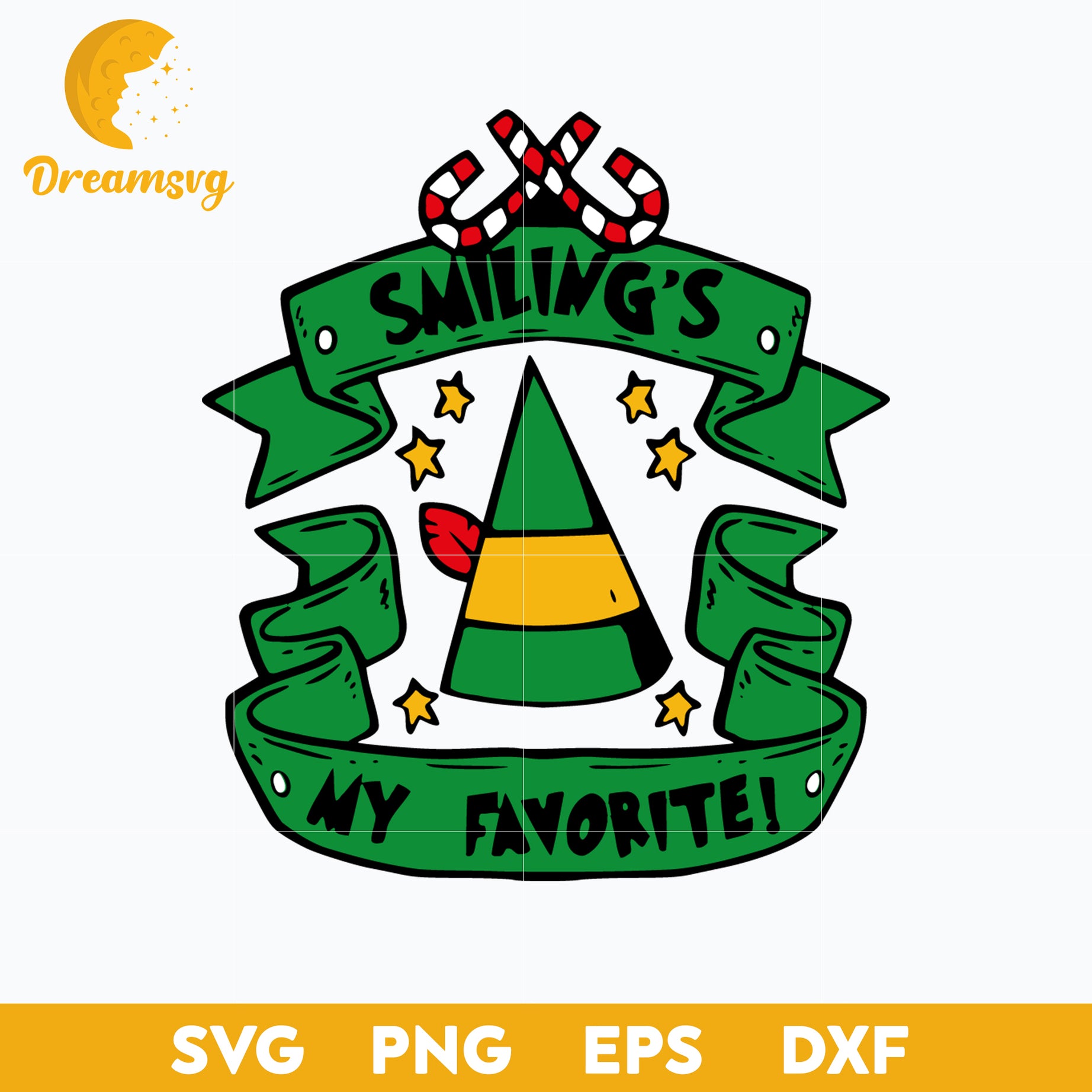 Smiling's My Favorite! SVG, Christmas SVG File.