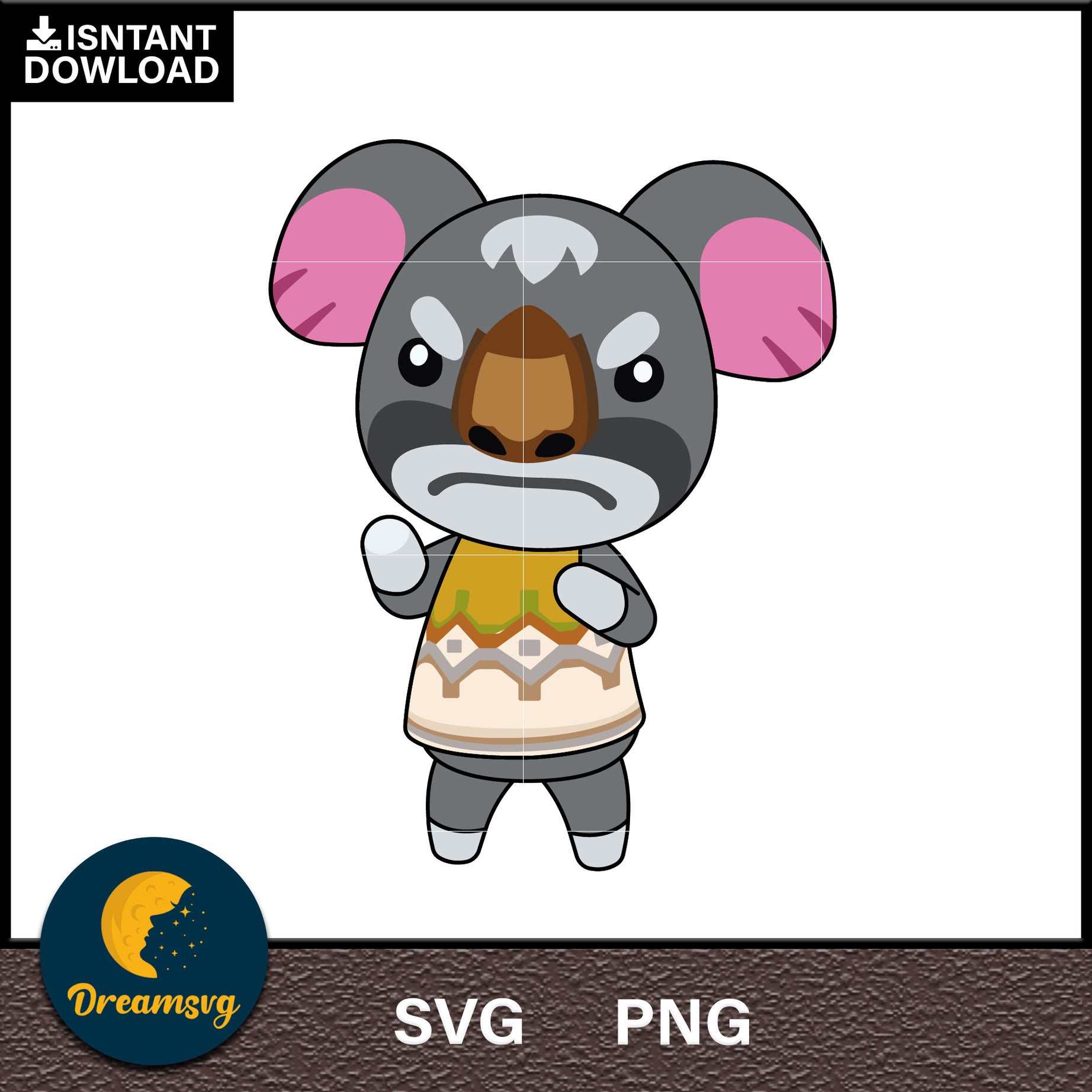 Gonzo Animal Crossing Svg, Animal Crossing Svg, Animal Crossing Png, Cartoon svg, svg, png digital file
