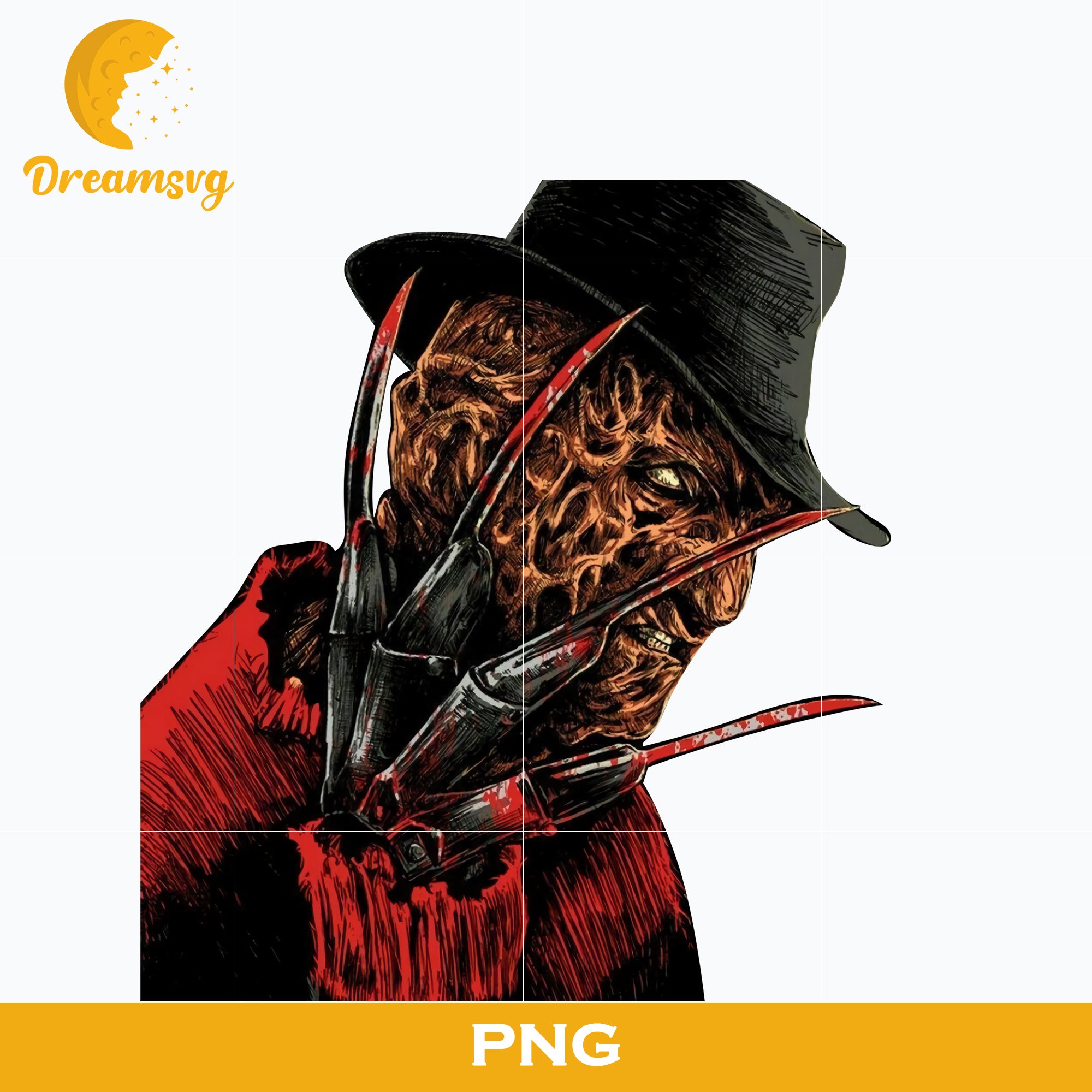 Freddy Krueger PNG, Freddy Krueger Halloween, Scary Halloween, Horror Characters, Halloween svg, png digital file.