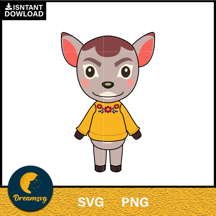 Deirdre Animal Crossing Svg, Animal Crossing Svg, Animal Crossing Png, Cartoon svg, svg, png digital file