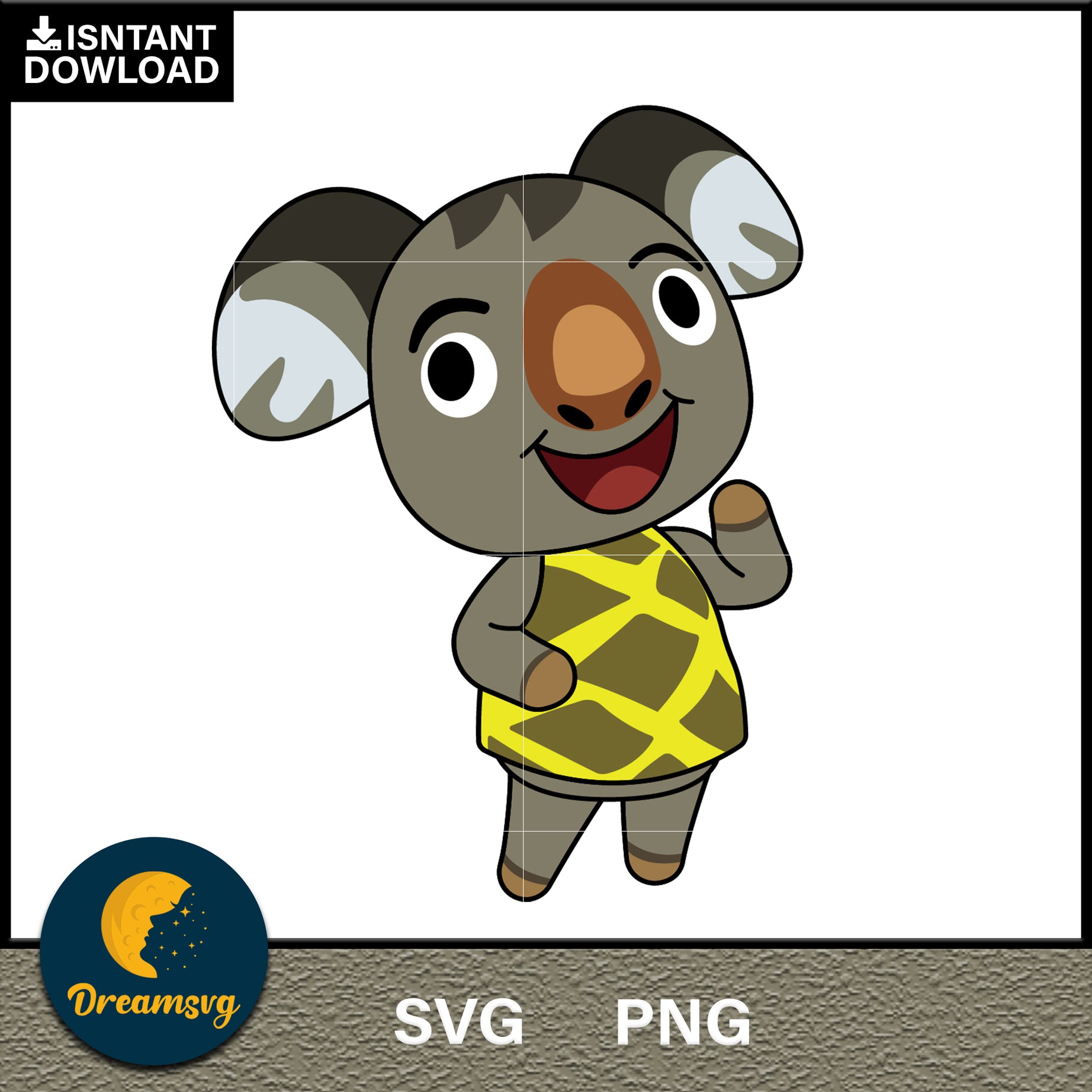 Ozzie Animal Crossing Svg, Animal Crossing Svg, Animal Crossing Png, Cartoon svg, svg, png digital file