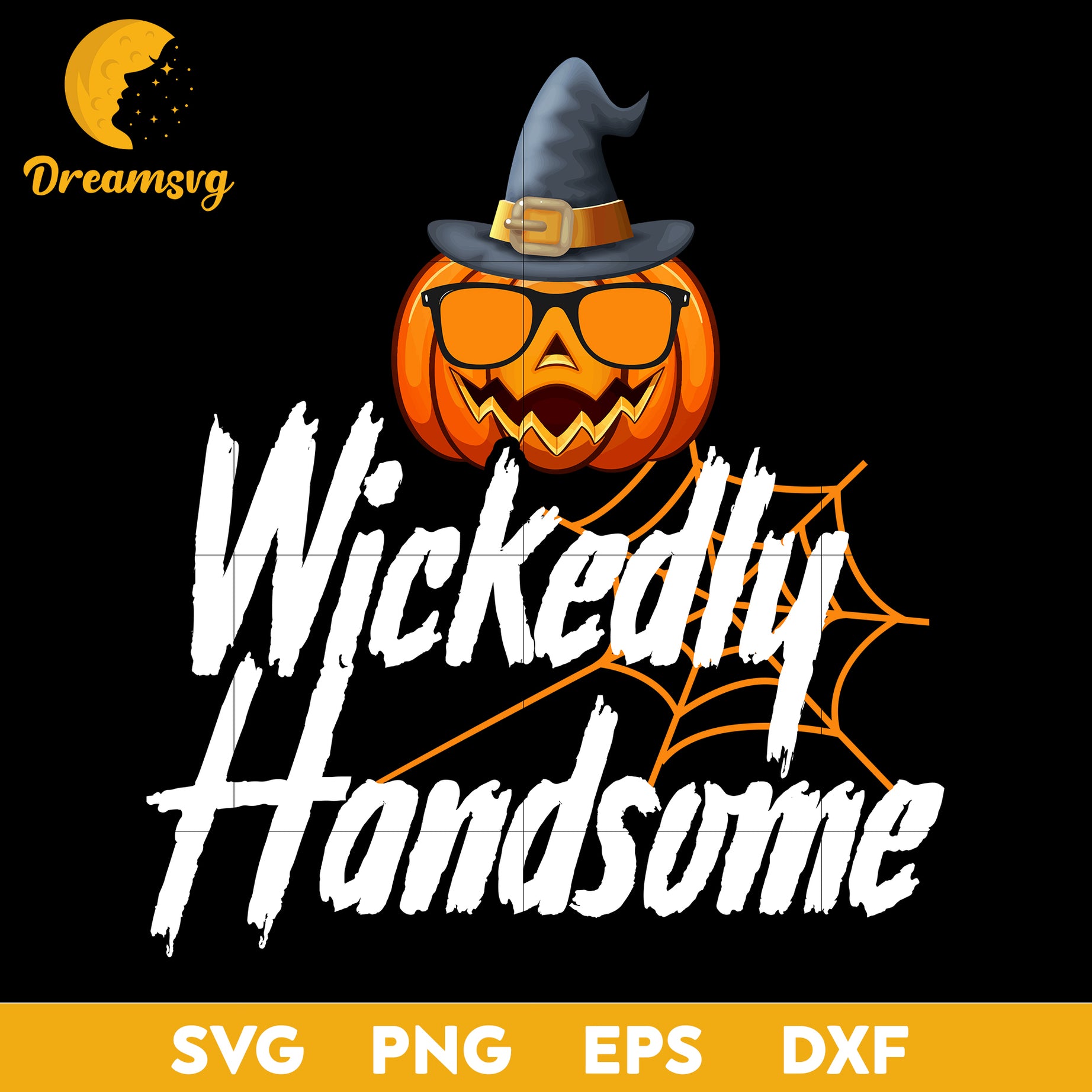 Wickedly handsome svg, Halloween svg, png, dxf, eps digital file.