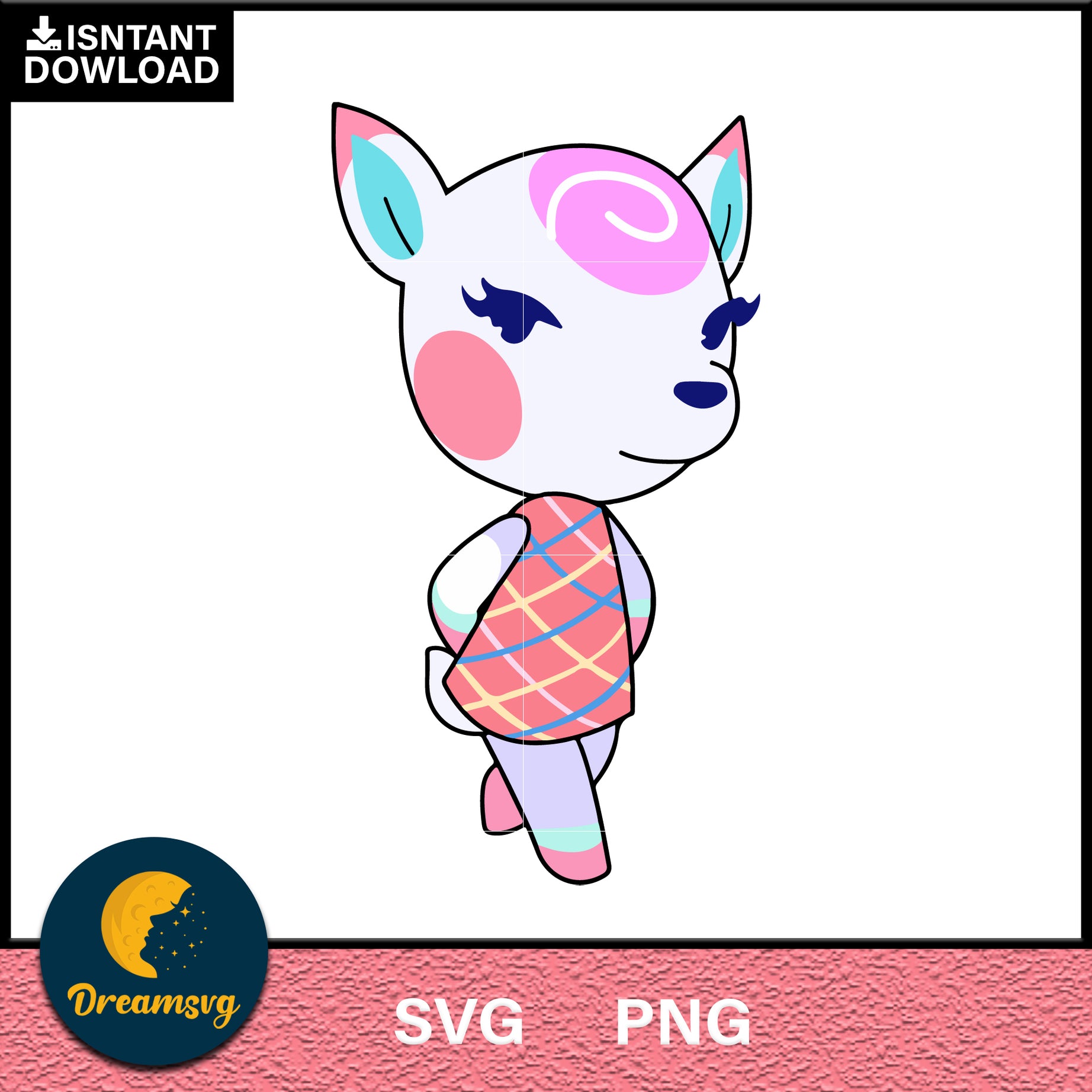 Diana Animal Crossing Svg, Animal Crossing Svg, Animal Crossing Png, Cartoon svg, svg, png digital file