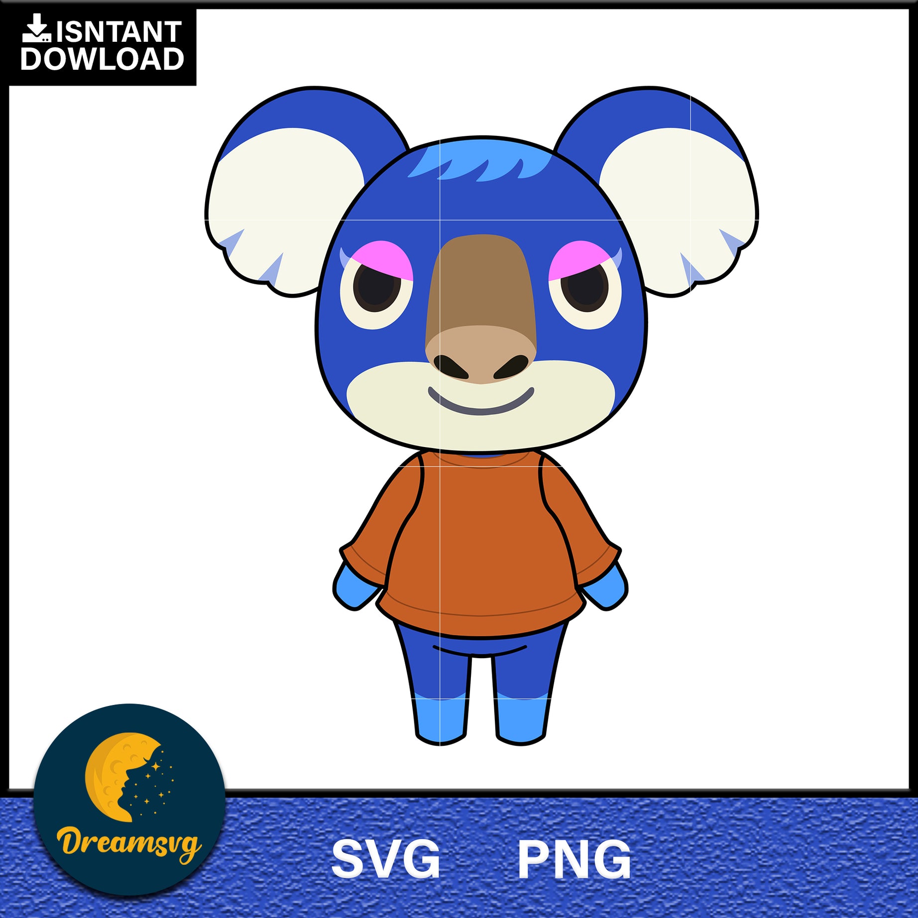 Yuka Animal Crossing Svg, Animal Crossing Svg, Animal Crossing Png, Cartoon svg, svg, png digital file