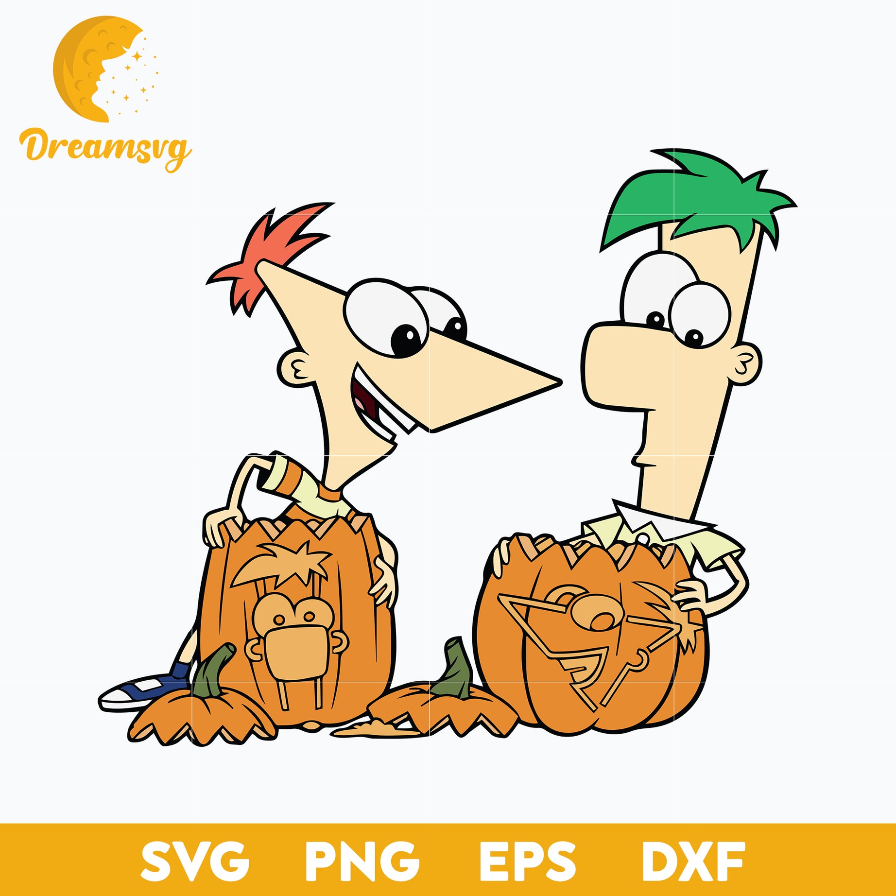 Phineas and Ferb Halloween, Phineas and Ferb Svg, Halloween Svg, png, dxf, eps digital file.